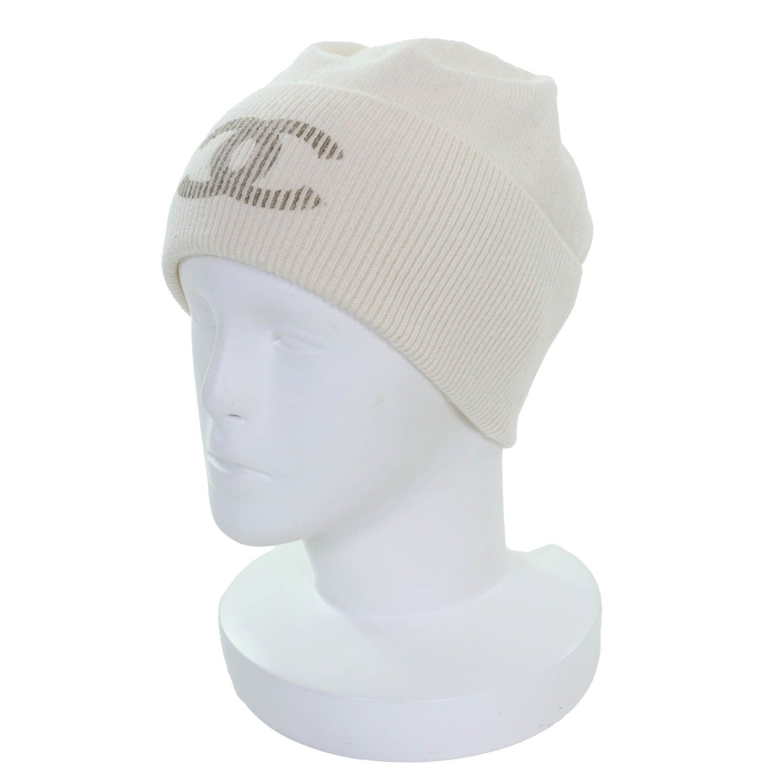 Chanel Chanel Chanel COCO Mark Cashmere Knit Cap Textile Hats DUTY FREE for USA Size ONE SIZE - 1 Thumbnail