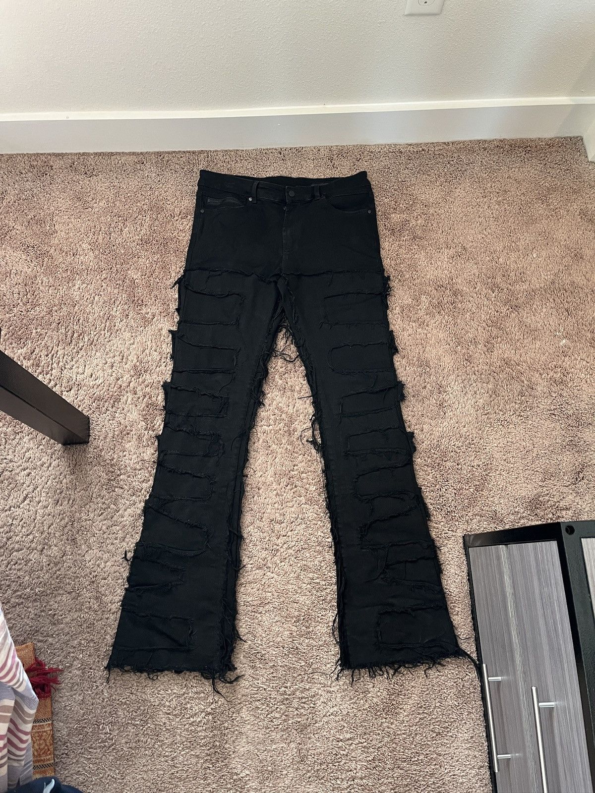 Rockstar Games Black Flared Jeans Size US 34 / EU 50 - 3 Thumbnail