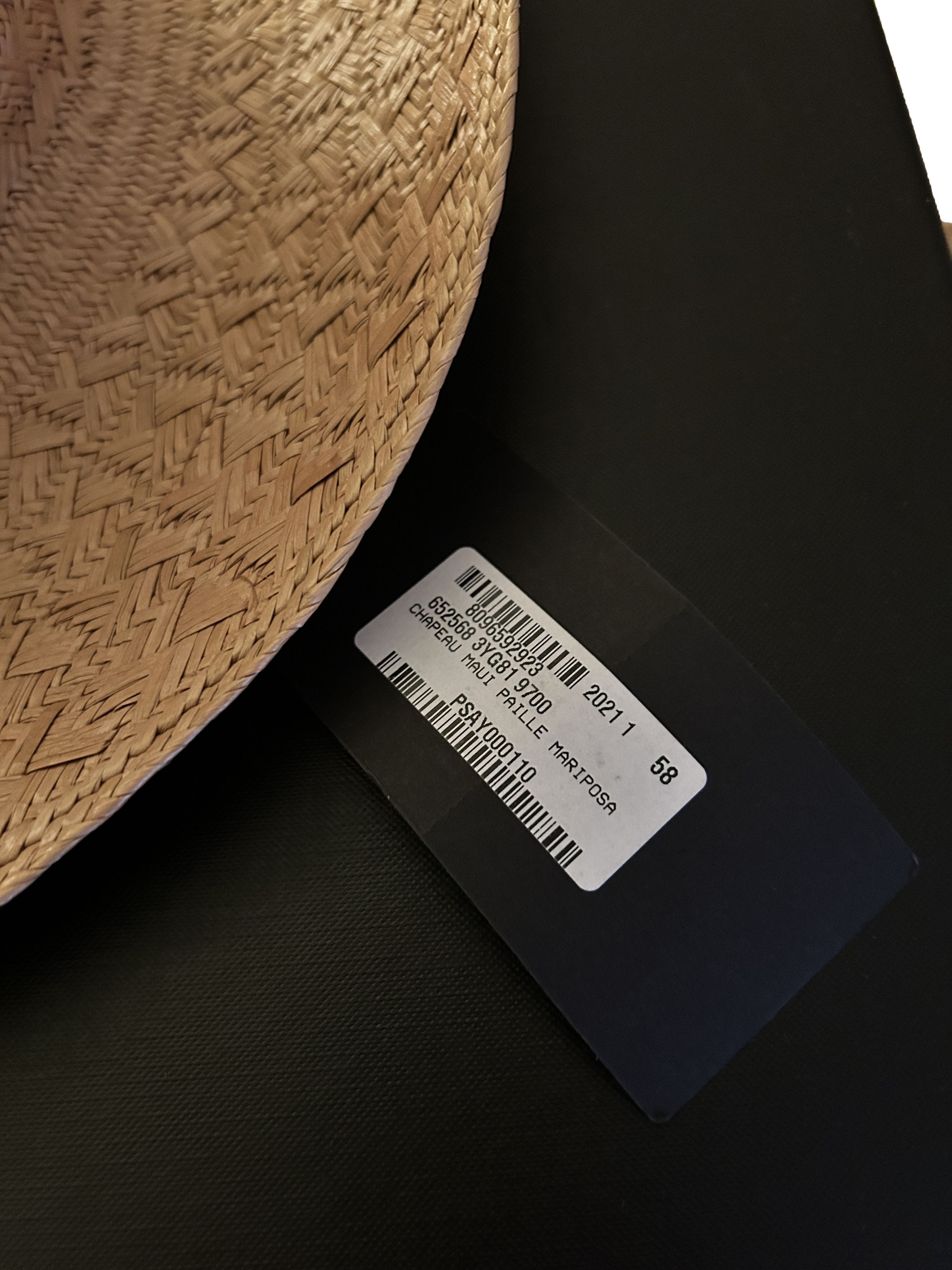 Saint Laurent Paris Size 58 (size L) SAINT LAURENT Woven Straw Maui Fedora Size ONE SIZE - 9 Thumbnail