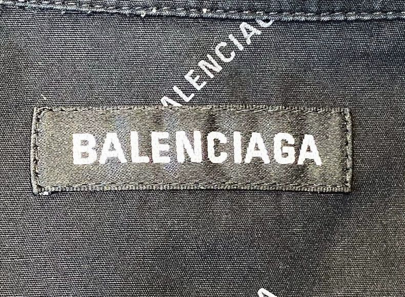 Balenciaga Balenciaga size 38 Black Logo Full Print Casual Shirt~ Siz Size XS / US 0-2 / IT 36-38 - 5 Thumbnail