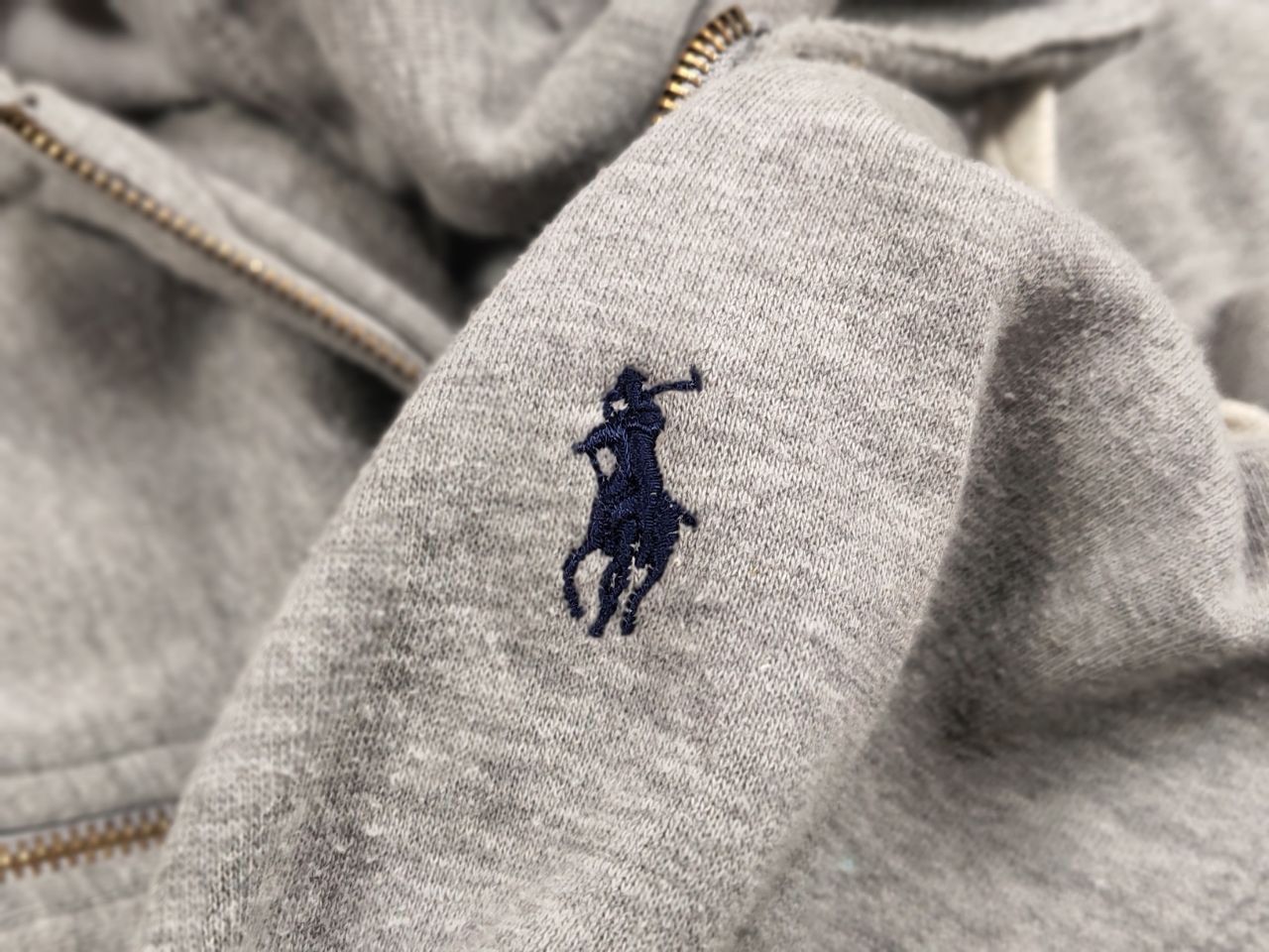 Polo Ralph Lauren Vintage 90's Polo Ralph Lauren Blank Zip Hoodie Usa style Size US XL / EU 56 / 4 - 18 Thumbnail