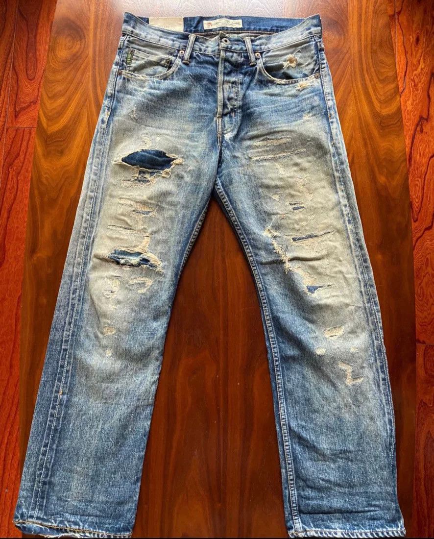 FDMTL vintage distressed yellow mud denim pants Size US 30 / EU 46 - 1 Thumbnail