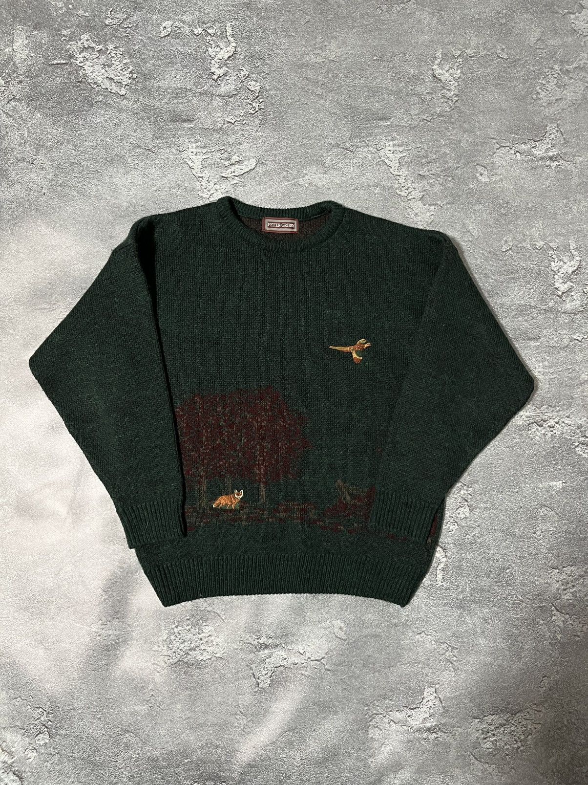 Vintage Vintage 90s Peter Gribby Knitted Wool Sweater Size US L / EU 52-54 / 3 - 1 Thumbnail