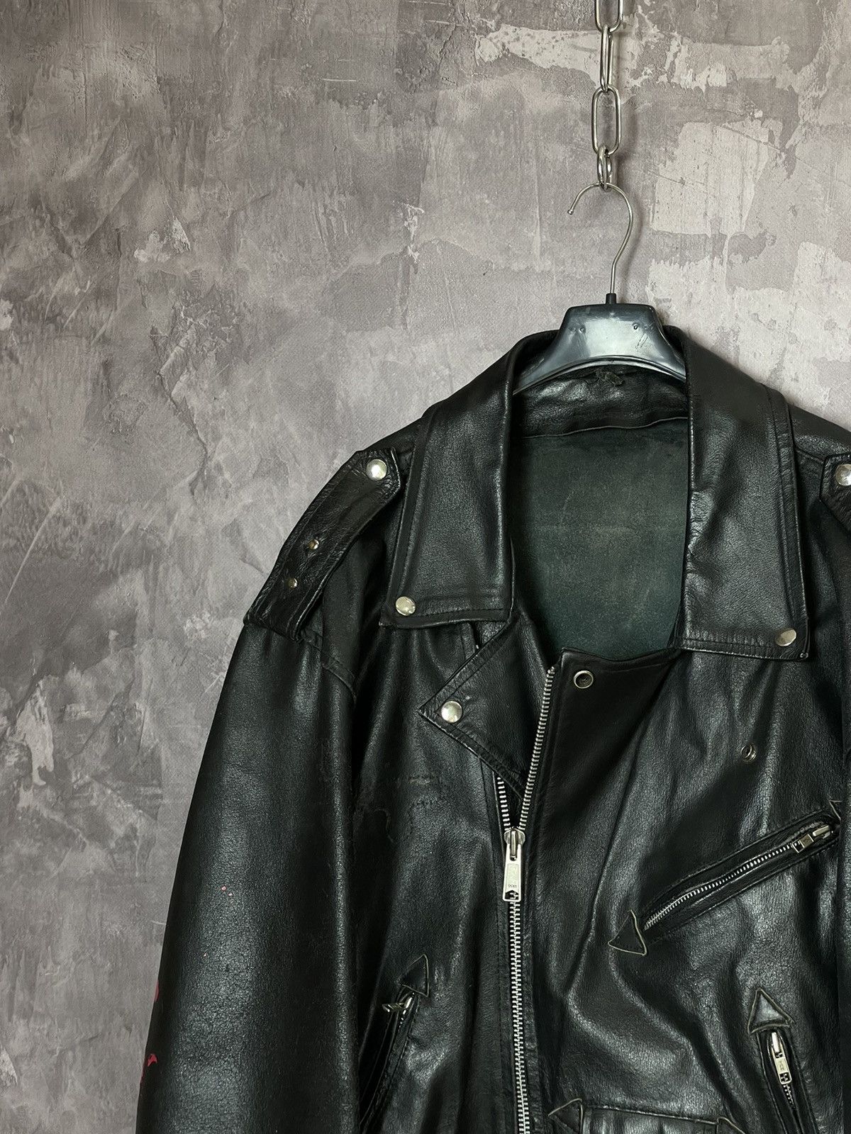 Vintage Vintage Leather Biker Motorcycle Jacket Streetwear 90s Size US L / EU 52-54 / 3 - 7 Thumbnail