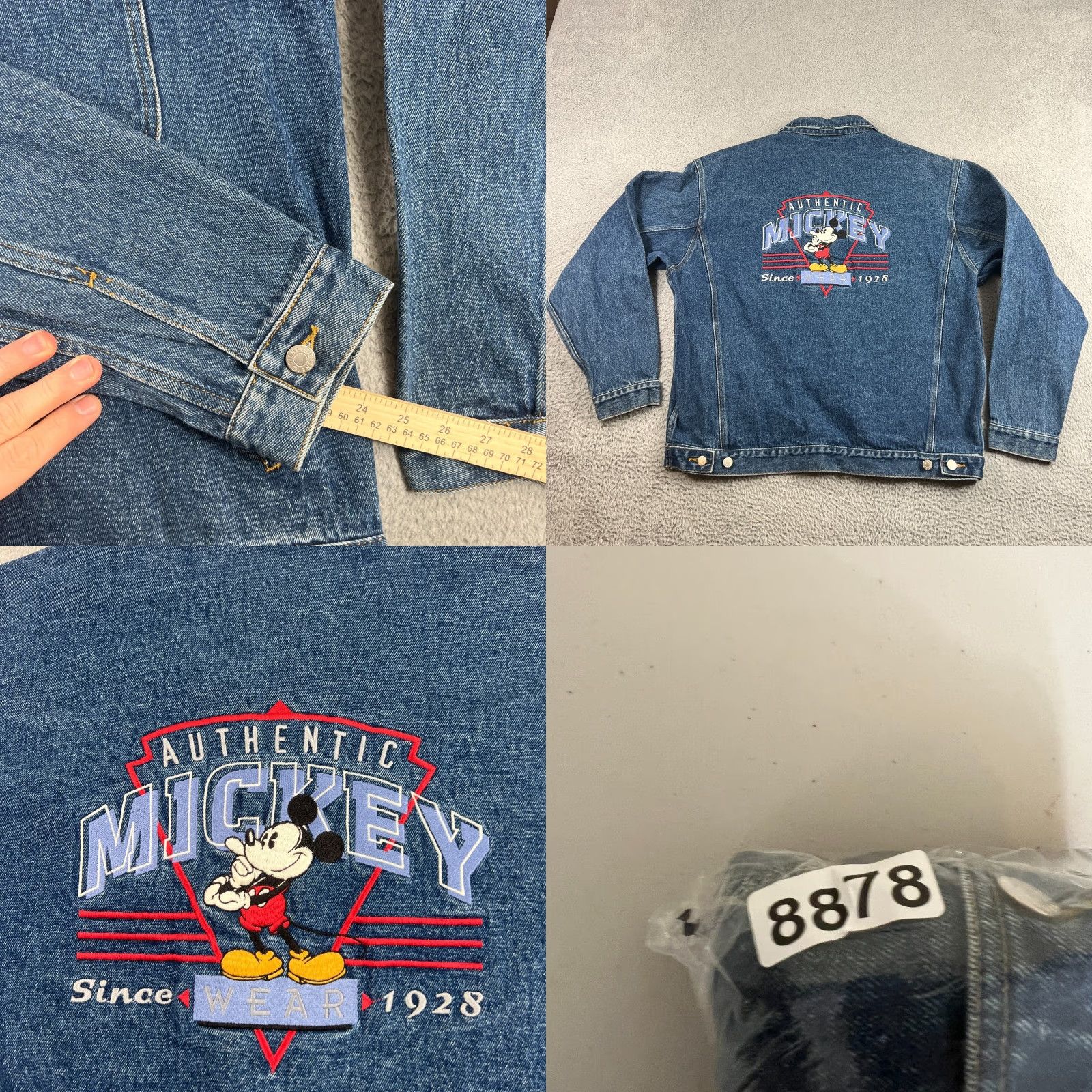 Disney VINTAGE Disney Denim Jacket Mickey Mouse Large L Blue Cotton Embroidered 90s Theme Mens Jacket Size US L / EU 52-54 / 3 - 9 Thumbnail