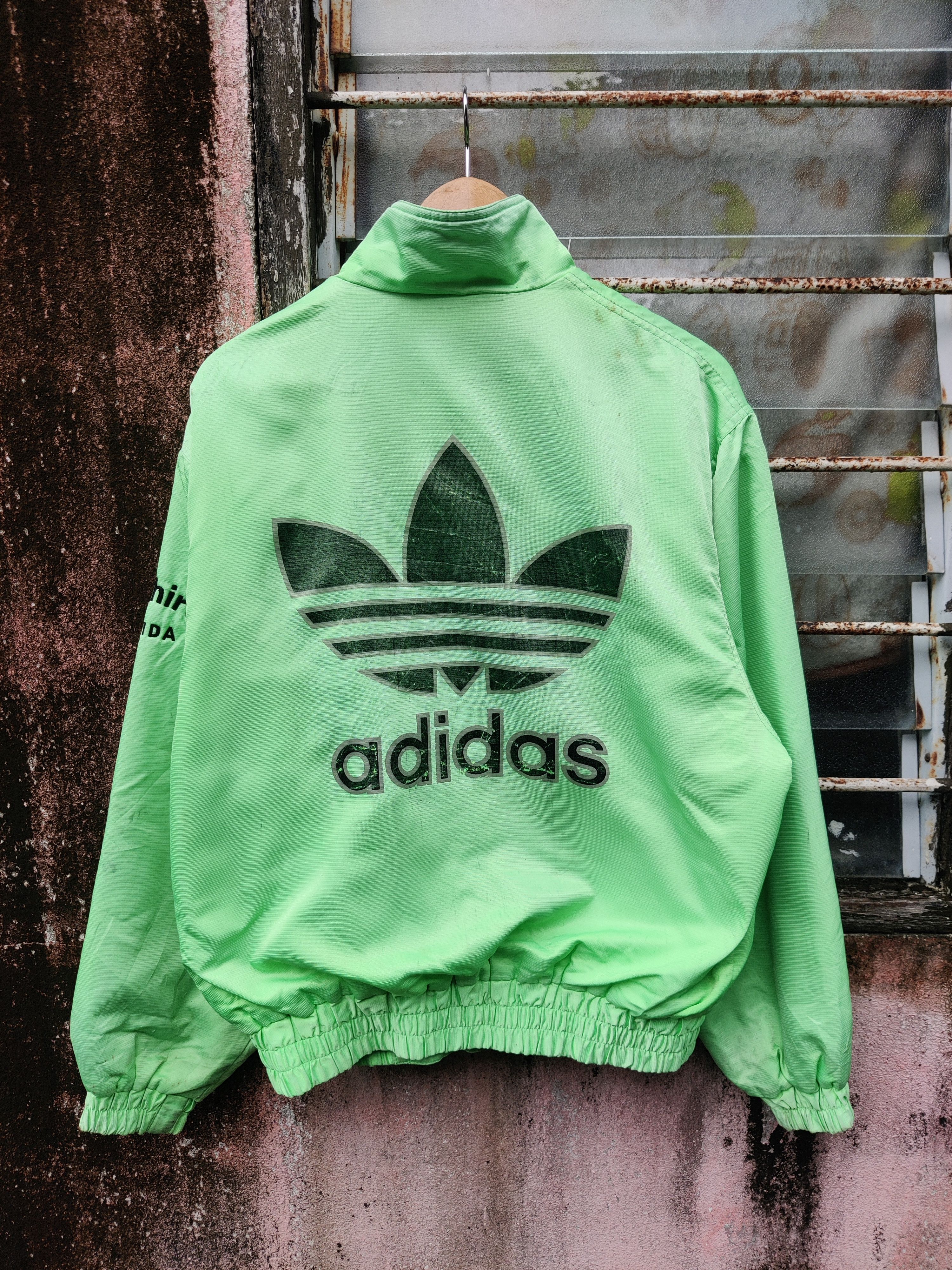 Vintage Distressed Adidas Jaspo Bomber Jacket