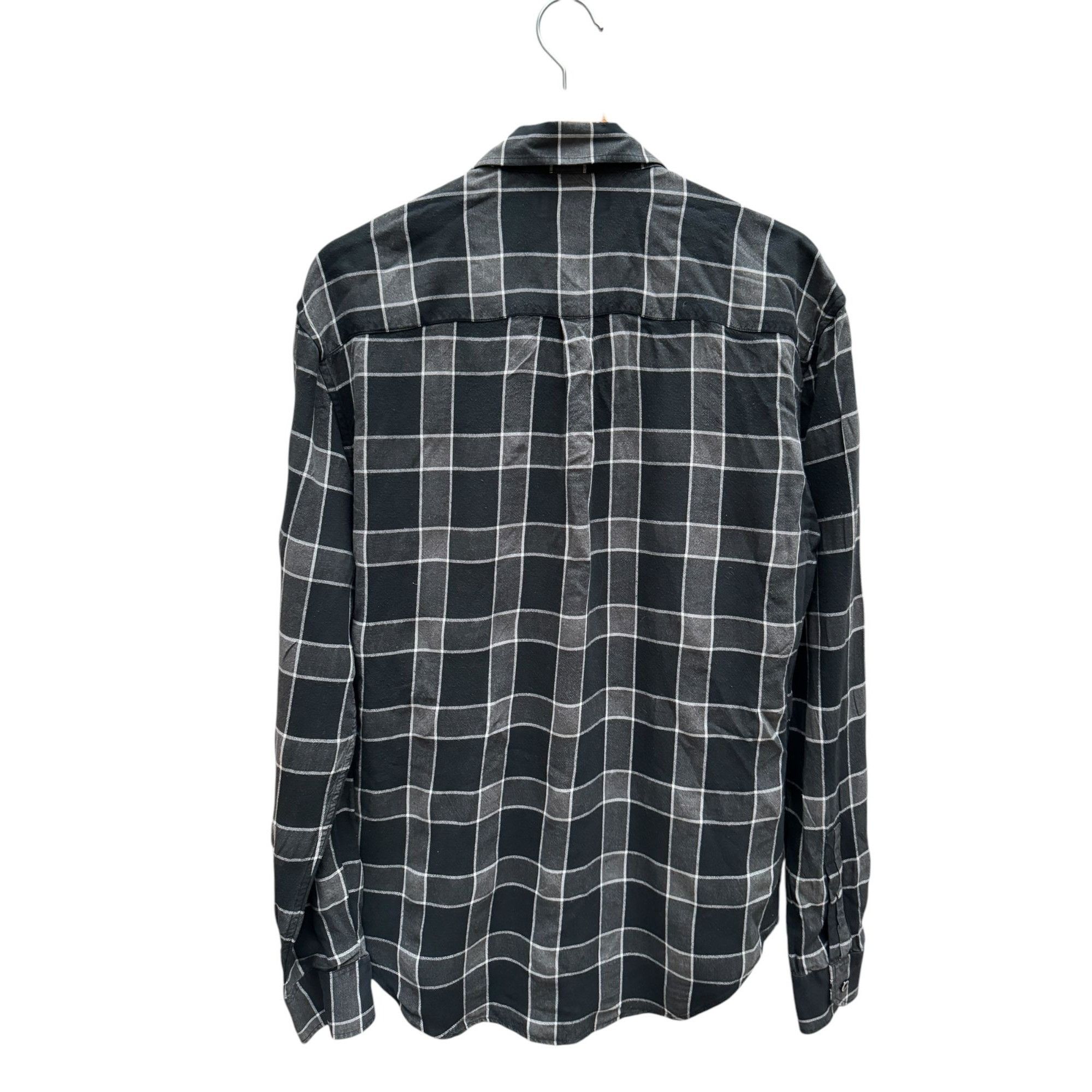 Saint Laurent Paris Navy Grey Checkered Shirt Size US M / EU 48-50 / 2 - 4 Thumbnail