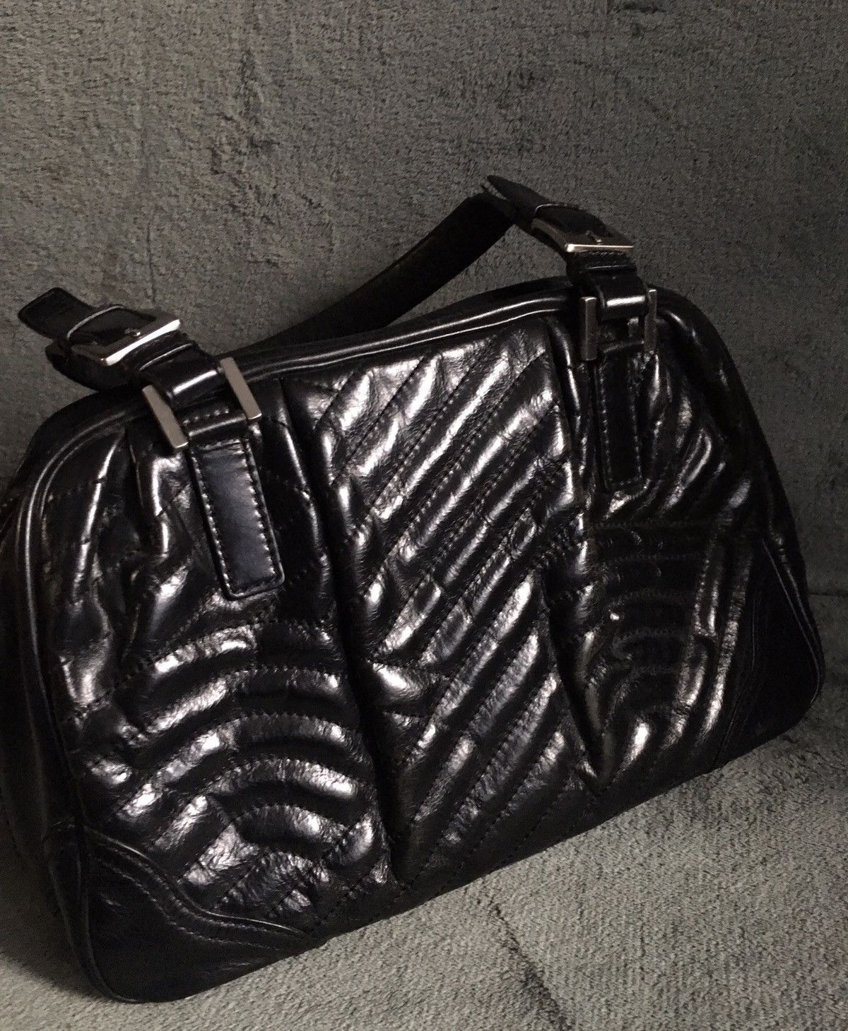 Kenzo KENZO Leather Black Metal Logo Handbag Shoulder Bag Size ONE SIZE - 5 Thumbnail