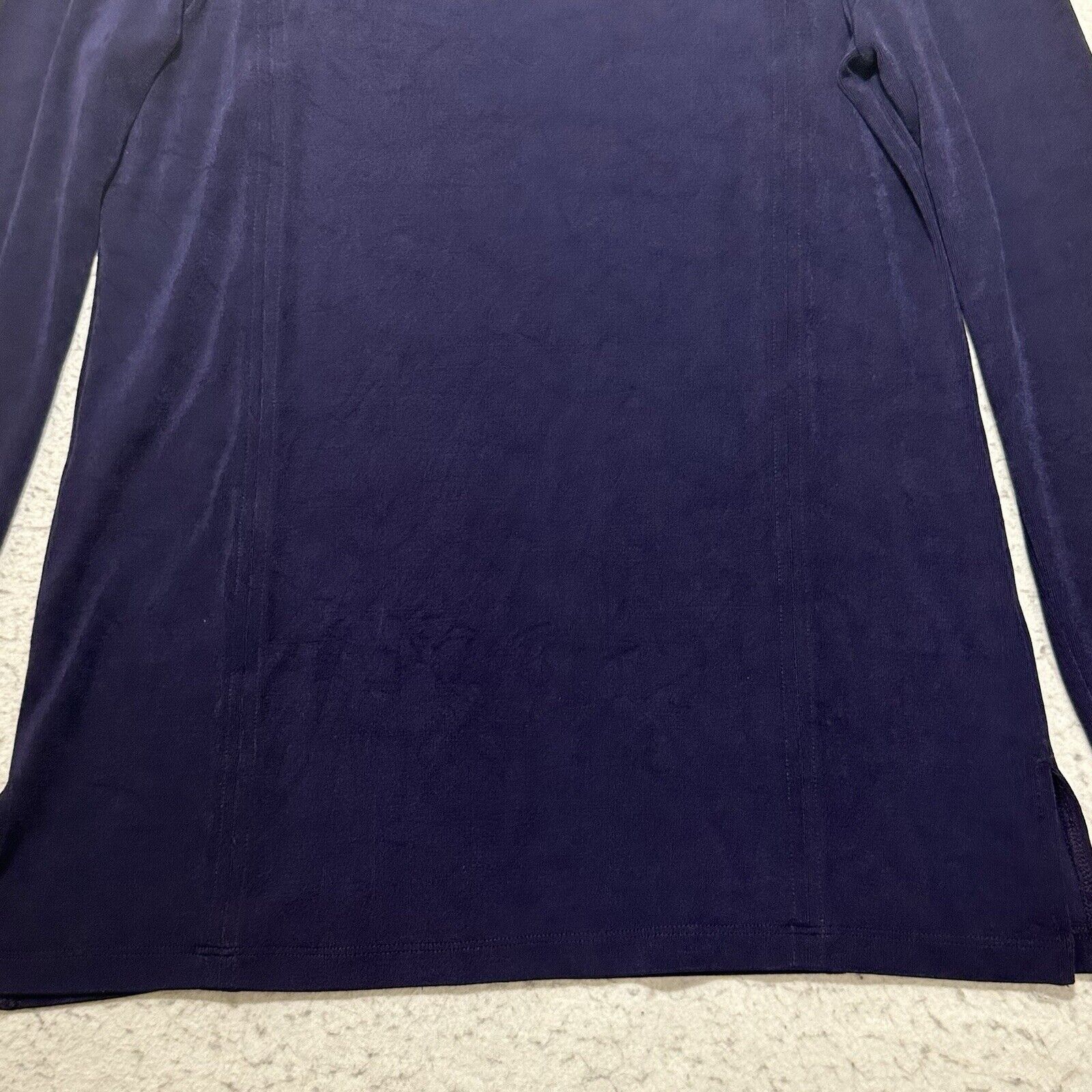 Chicos Chico's Small V-Neck Cold Shoulder Purple Acetate Blouse Size S / US 4 / IT 40 - 12 Thumbnail