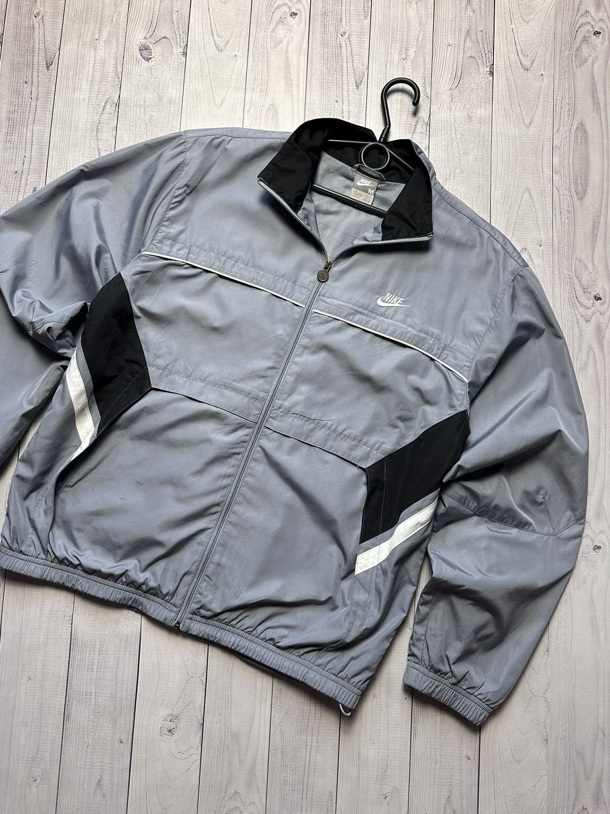 Nike × Vintage Vintage Nike track jacket size M logo grey Size US M / EU 48-50 / 2 - 2 Thumbnail