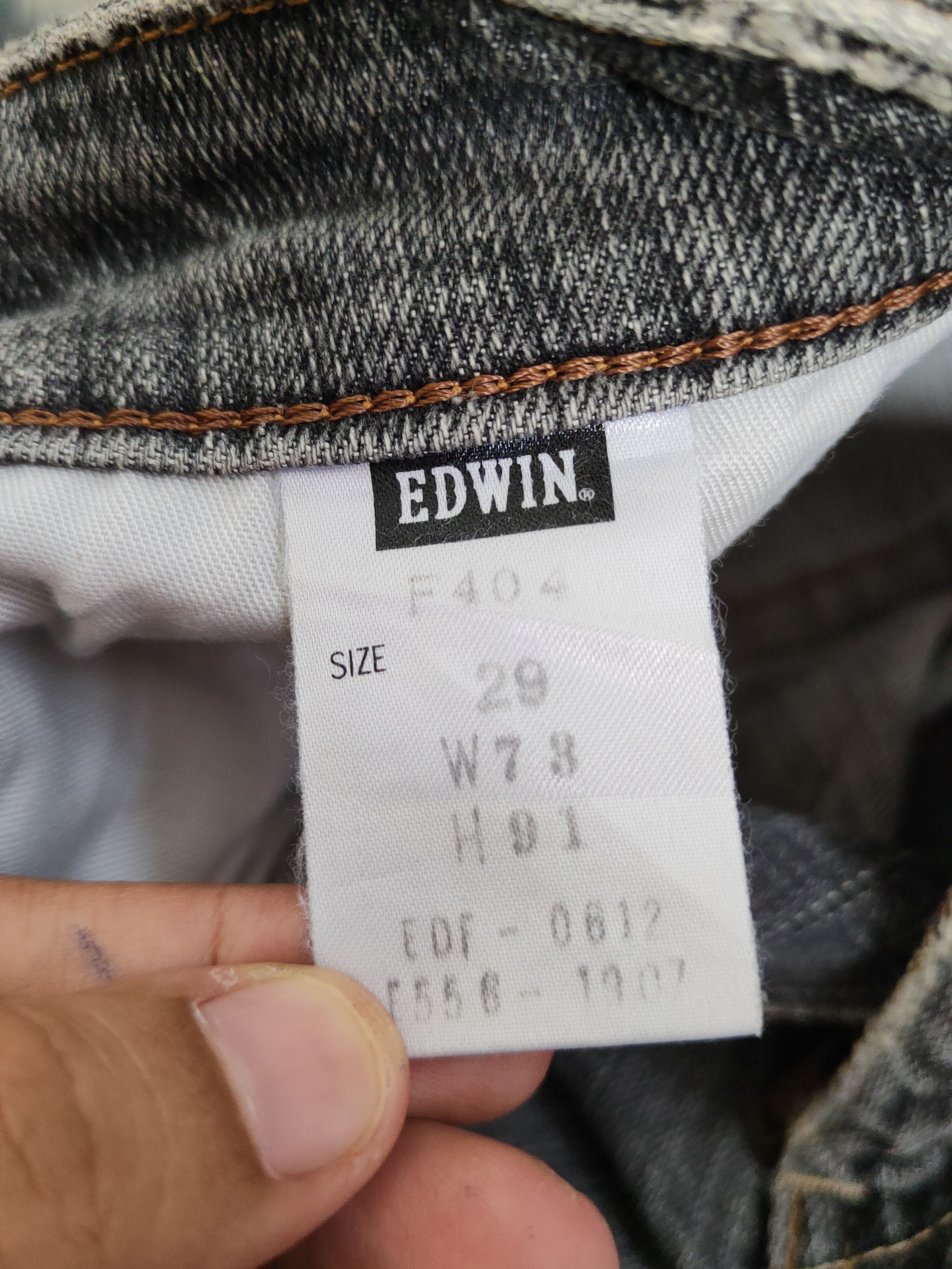 Edwin Edwin Black Distressed Ripped Jeans #W1798 Size US 30 / EU 46 - 17 Thumbnail