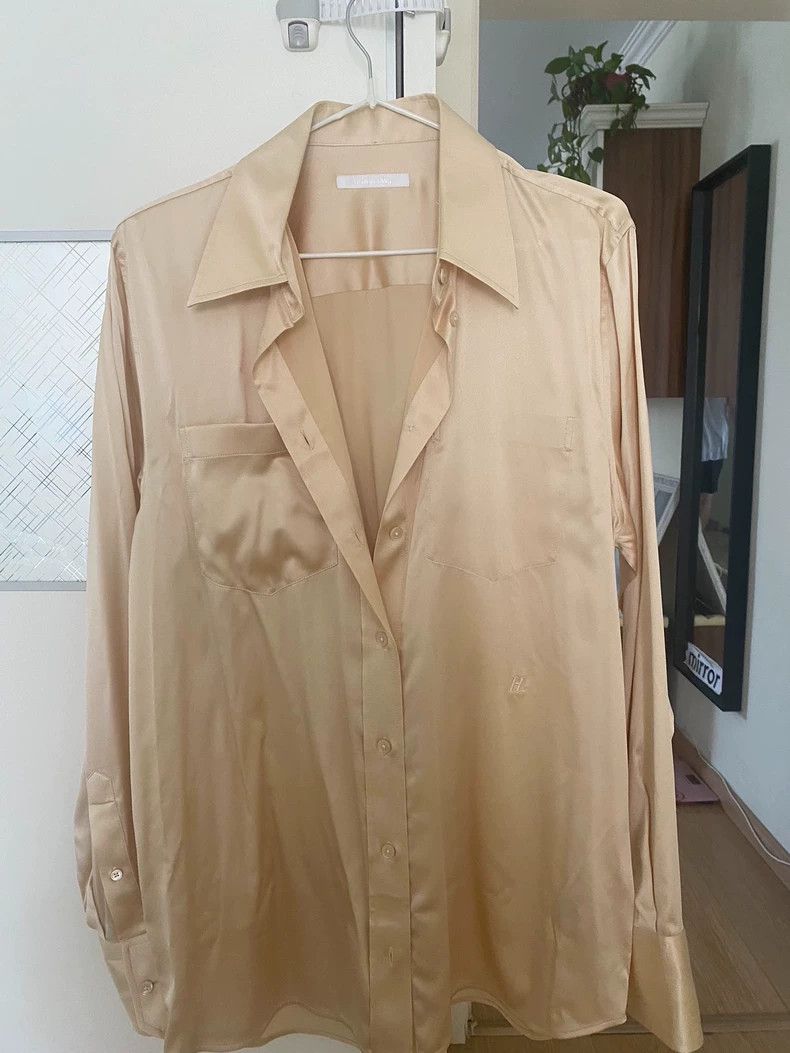 Helmut Lang Helmut Lang Champagne Silk Shirt M - dmc Size US M / EU 48-50 / 2 - 1 Thumbnail