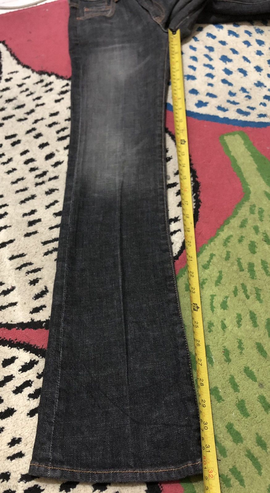 7 For All Mankind 7 For All Mankind Frayed Mud Wash Flares Distressed Jeans Size 24" / US 00 / IT 34 - 16 Thumbnail