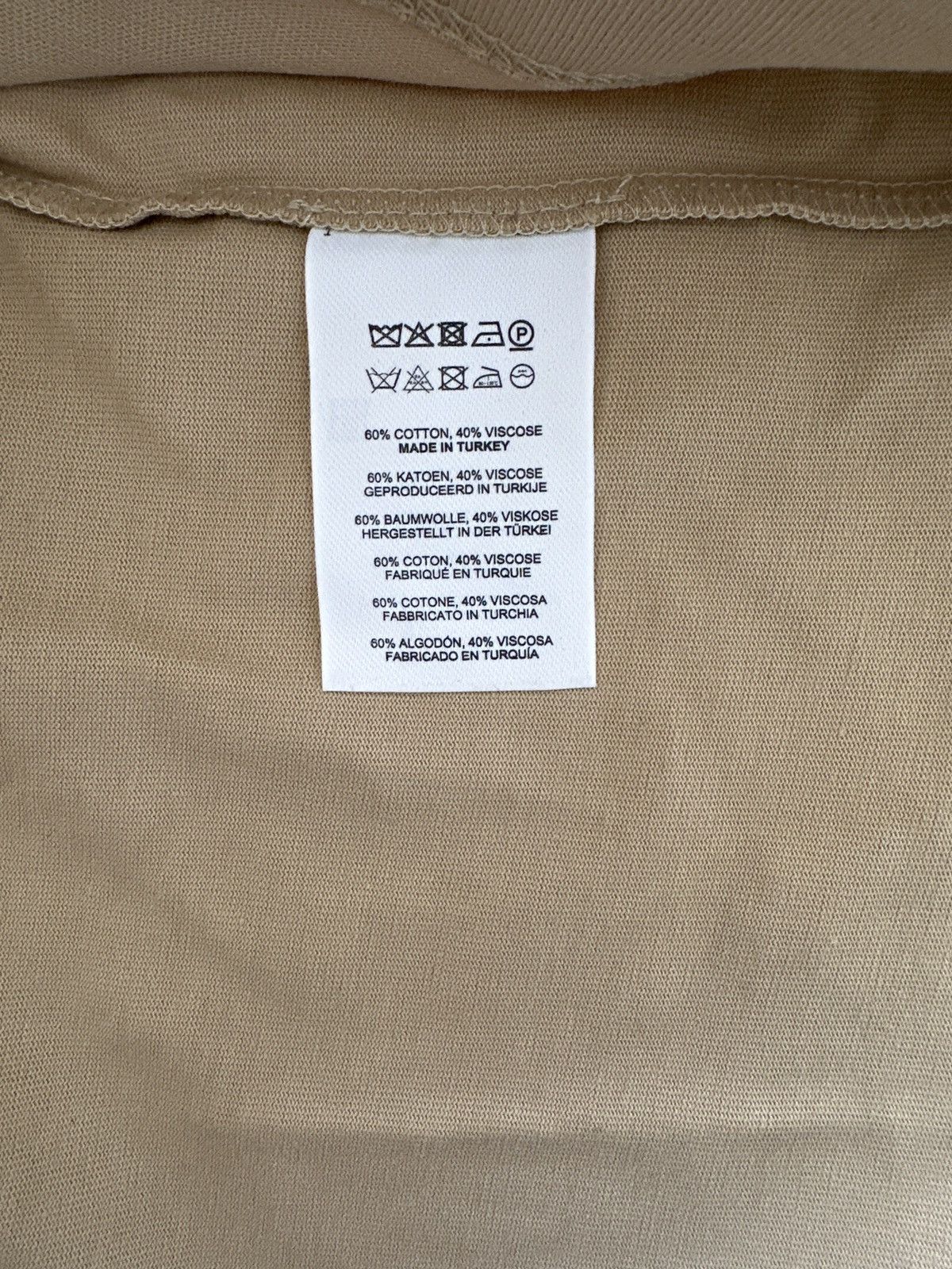Dries Van Noten Dries Van Noten Beige Paneled T-Shirt 2013 Size US XL / EU 56 / 4 - 5 Thumbnail