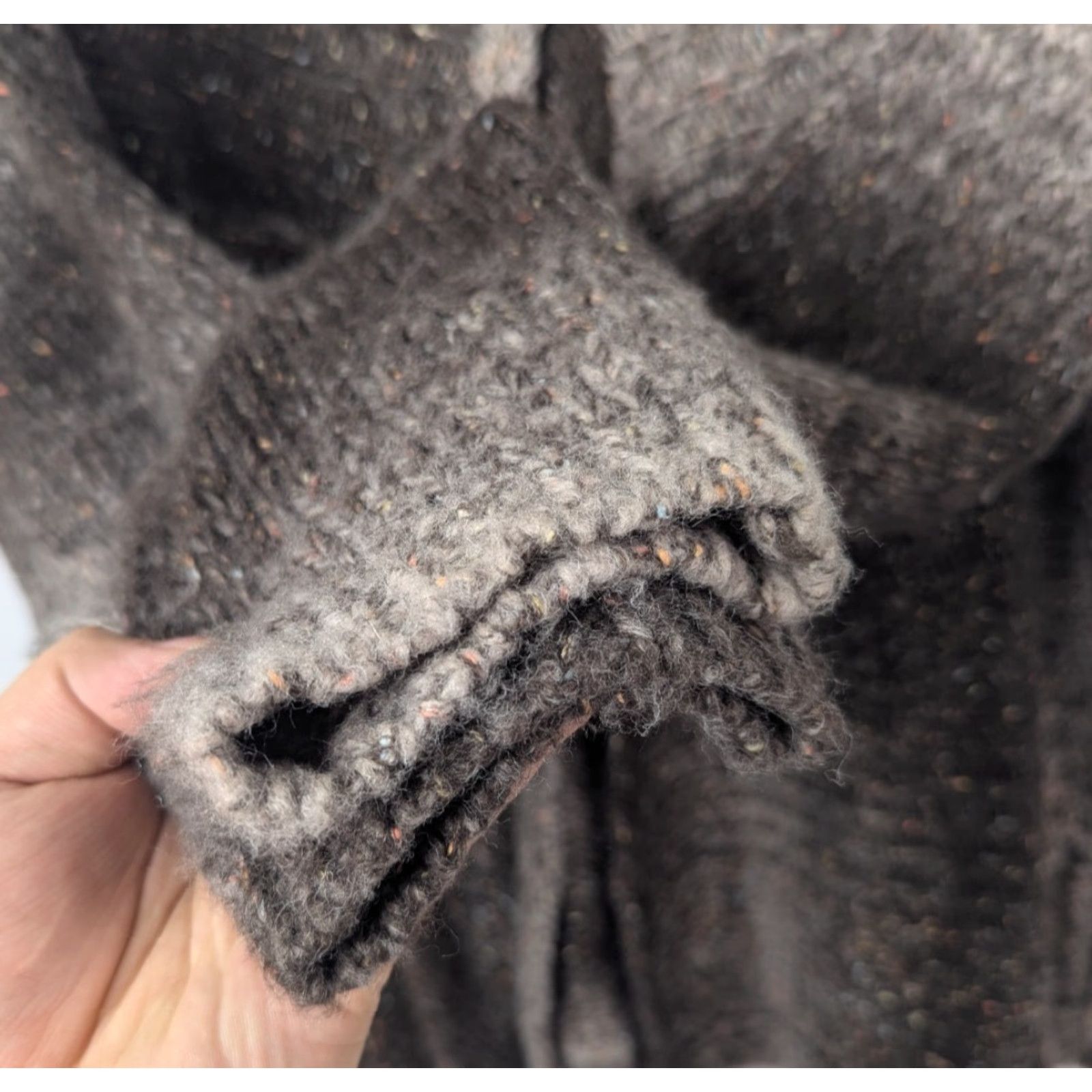 Avenue Avenue Cardigan Sweater One Button Plus Size 22/24 Brown Ombre Knit Crew Neck Long Sleeve Women Vintage: No Size 3XL / US 20-22 - 5 Thumbnail
