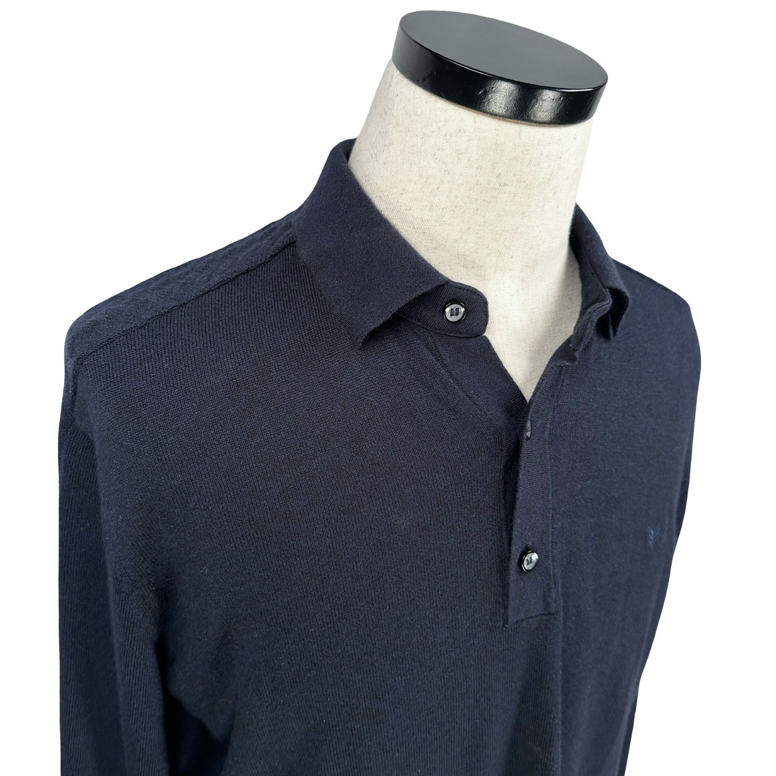Other Buttercloth Sweater Polo Shirt Mens L Blue Cotton Pullover Size US L / EU 52-54 / 3 - 2 Thumbnail