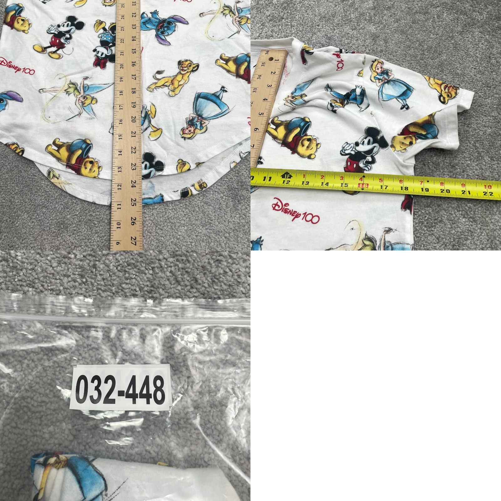 Disney Disney Juniors T-Shirt White Crew Neck Short Sleeve Graphic Print Mickey Minnie Stitch Tinker Bell Winnie The Pooh Lion King Simba 100 Size L / US 10 / IT 46 - 8 Thumbnail