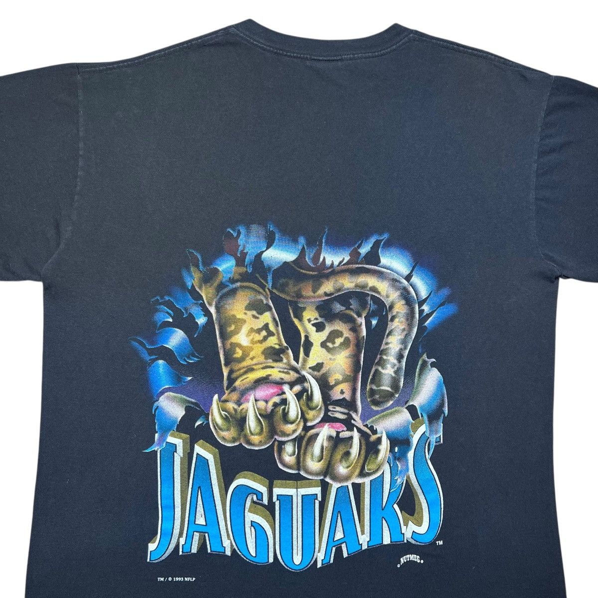 Nutmeg 1993 NFL Jacksonville Jaguares Nutmeg Mills Double Sided Tee Size US XL / EU 56 / 4 - 9 Thumbnail