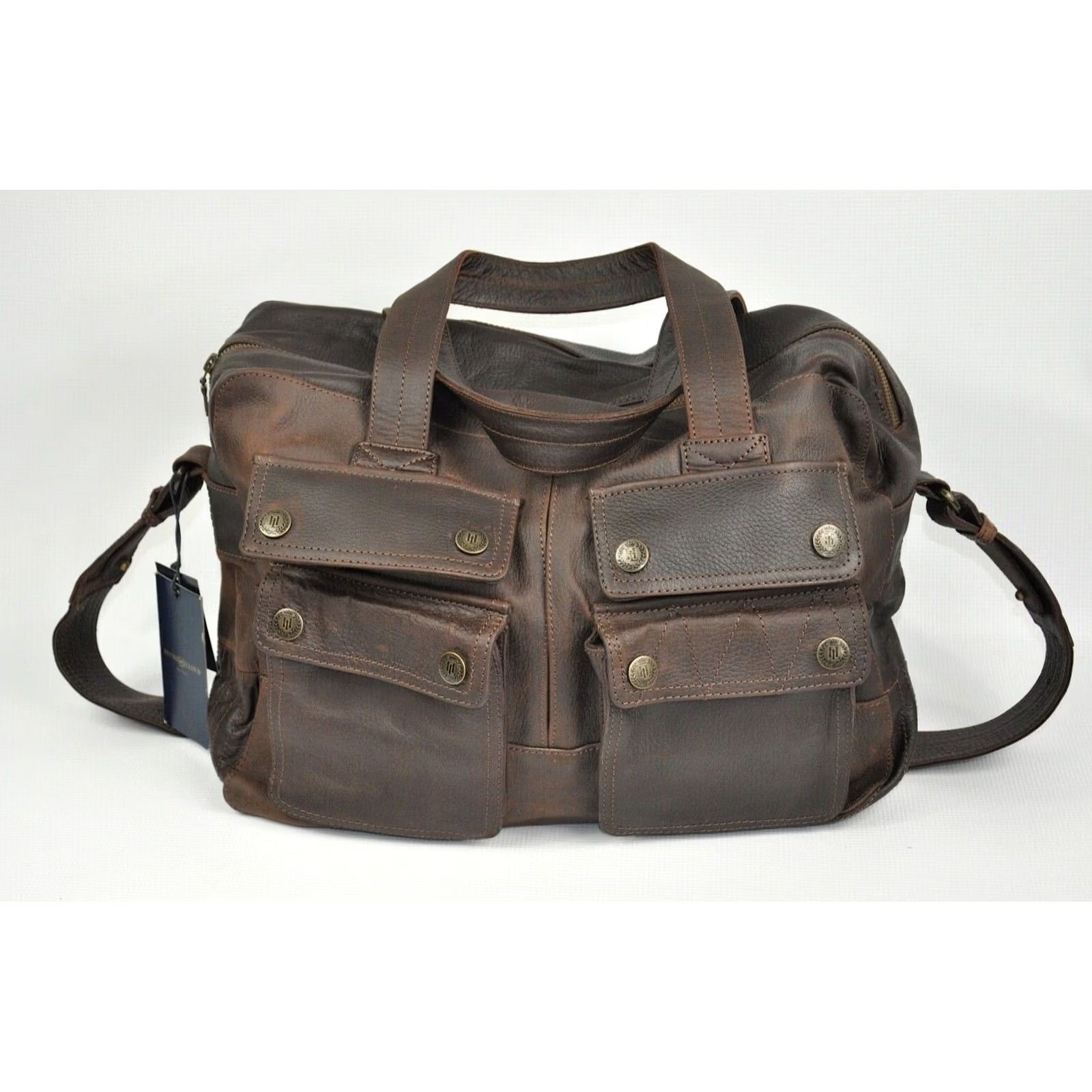 Henri Lloyd Henri Lloyd Calgary Laptop Bag Men Brown Leather Size ONE SIZE - 2 Thumbnail