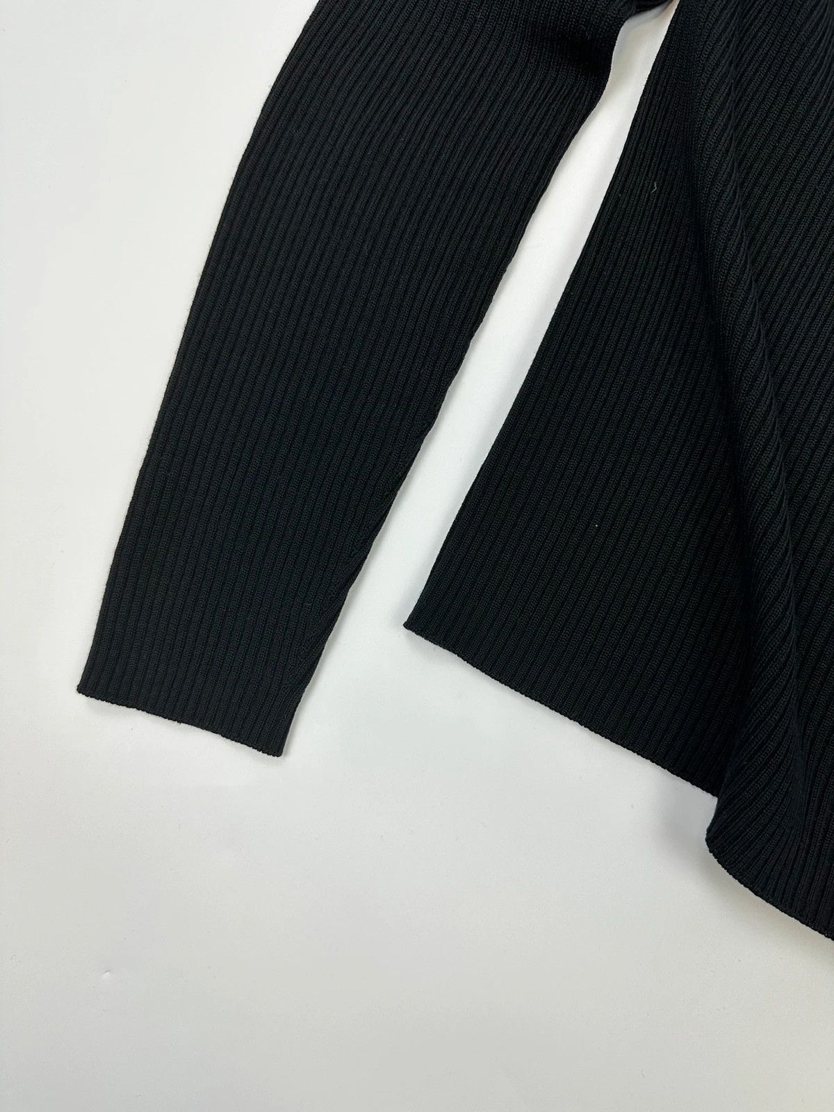 Prada Prada Milano 00’s Black Ribbed Wool & Silk Longlseeves Size S / US 4 / IT 40 - 3 Thumbnail