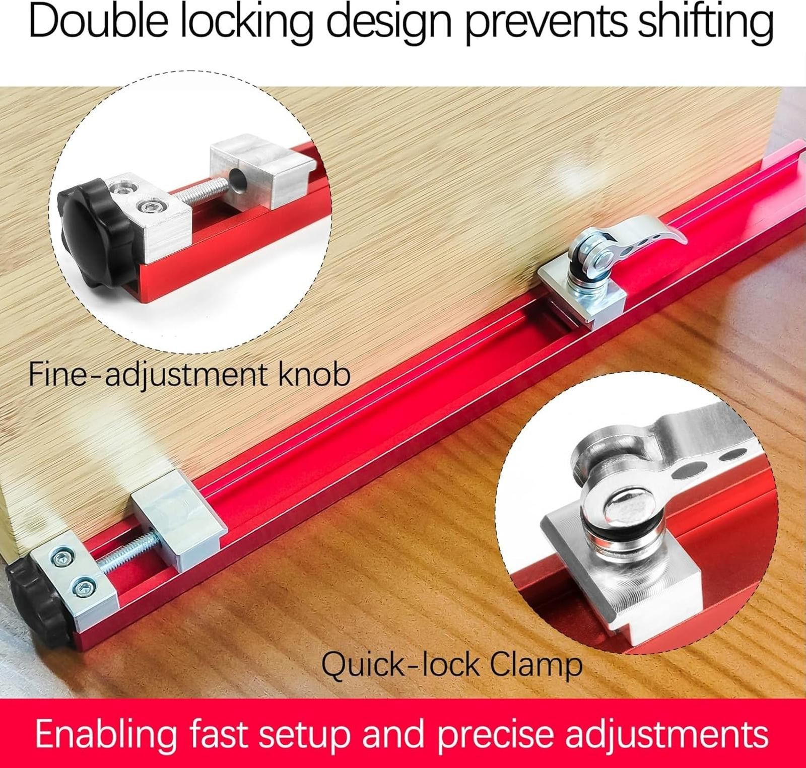 The Unbranded Brand Precision Red Aluminum Circular Saw Guide Rail - New! Size ONE SIZE - 6 Thumbnail