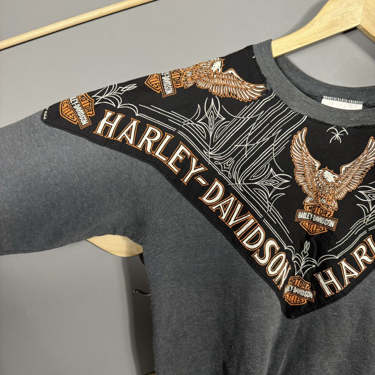 Vintage Vintage 90s Harley Davidson Made in USA AOP Sweatshirt Size M / US 6-8 / IT 42-44 - 5 Thumbnail