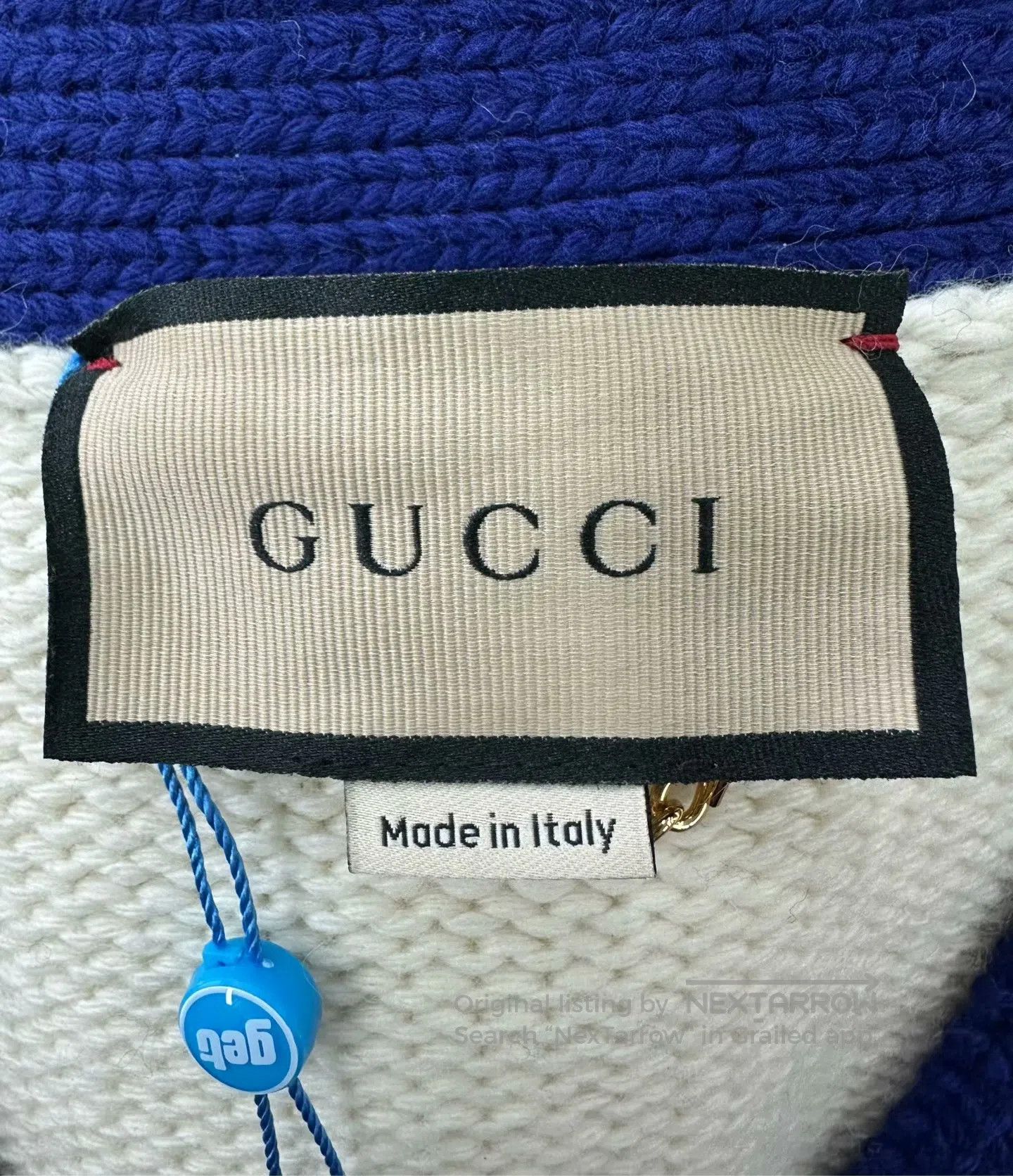 Gucci Guicci White Logo Rabbit Knit Open Cardigan| Size US L / EU 52-54 / 3 - 3 Thumbnail