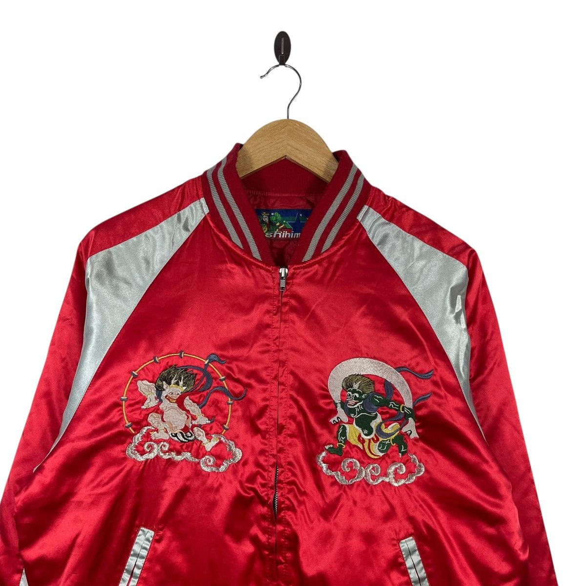 Hoshihime Vintage Hoshihime Yokosuka Sukajan Jacket Red Satin Souvenir Size US M / EU 48-50 / 2 - 2 Thumbnail