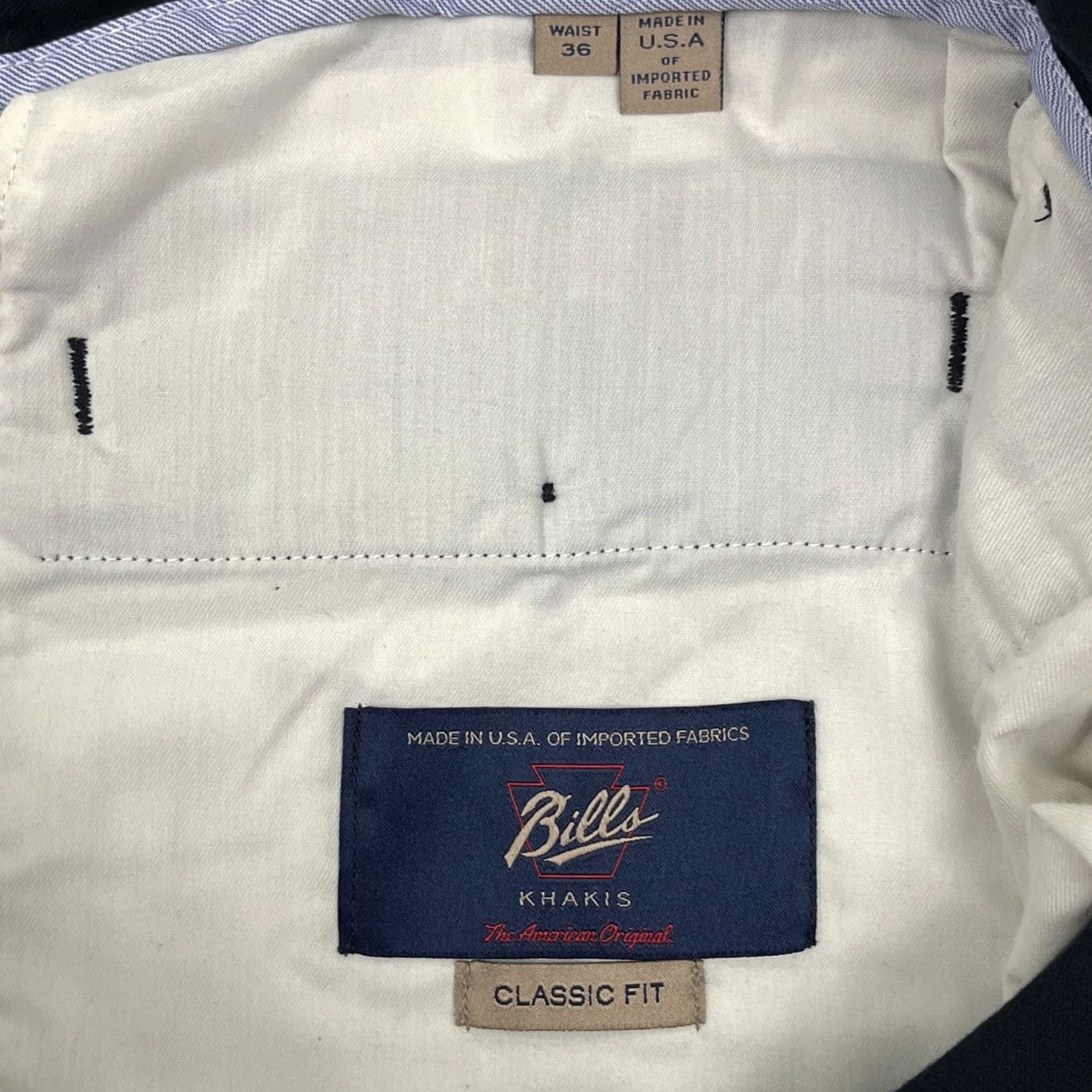 Bills Khakis VINTAGE Bills Khakis Moleskin Pants Mens 36 x 28 Classic Navy Blue Stretch Trousers NEW Size US 36 / EU 52 - 3 Thumbnail