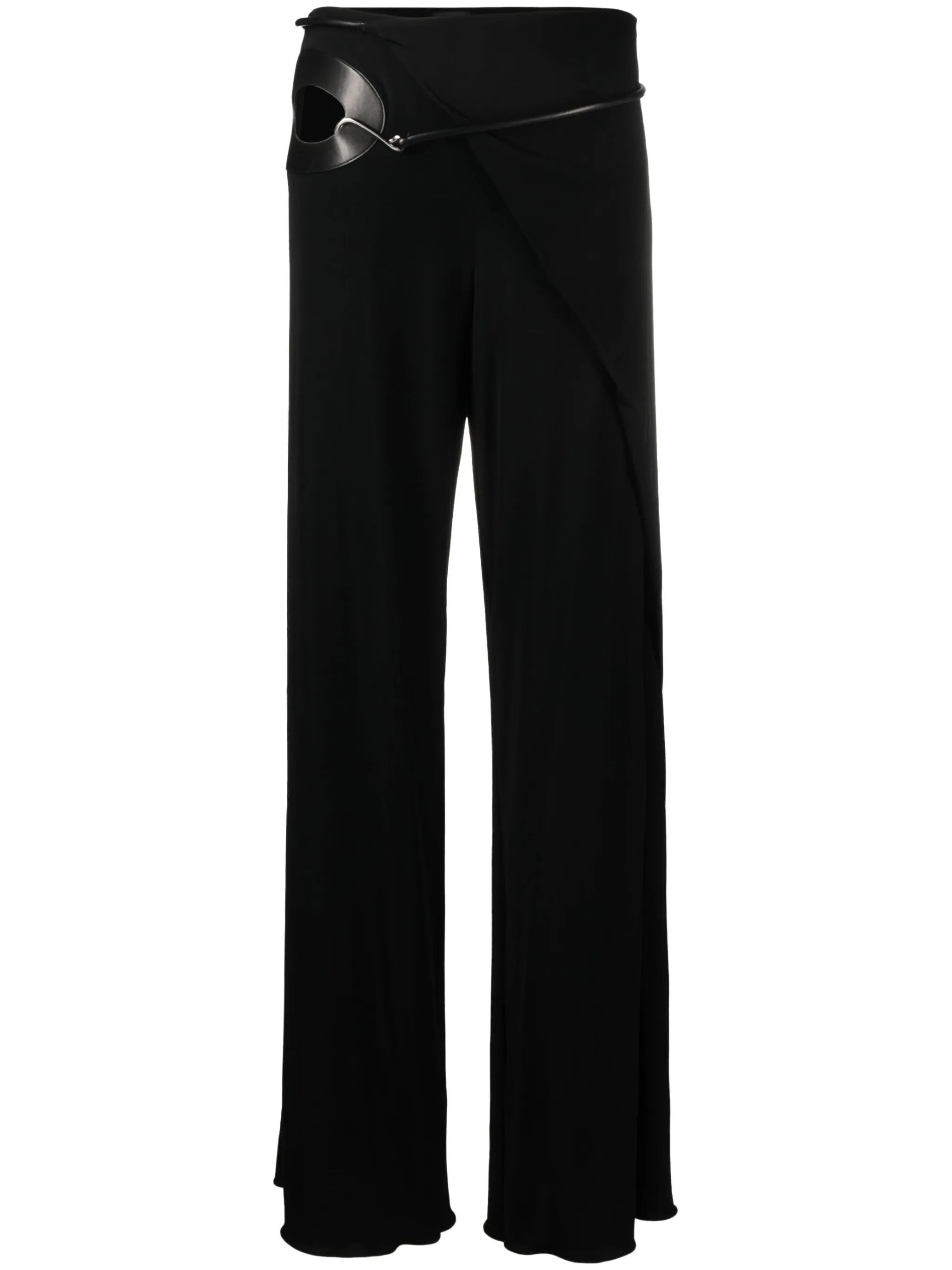Tom Ford o1w1db10225 PAJ147 Cut-out Wide-leg Silk Pant in Black Size 27" / US 4 / IT 40 - 1 Thumbnail