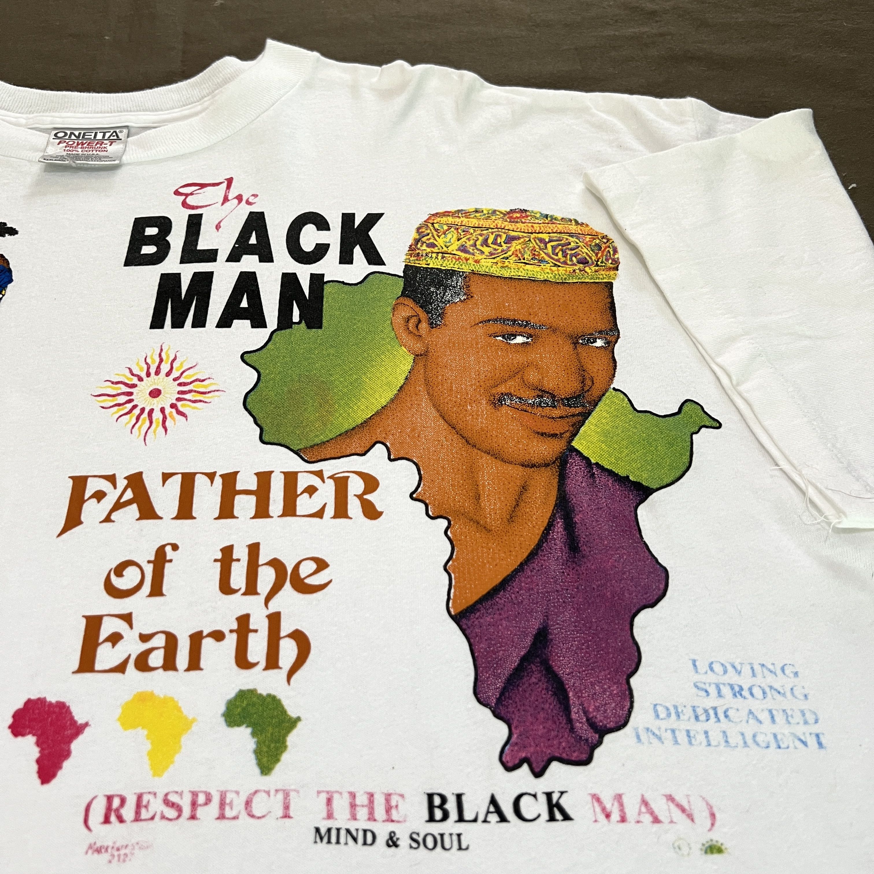Rap Tees Vintage 90s Black Woman Man Mother Father the Earth Tee 3XL Size US XXL / EU 58 / 5 - 6 Thumbnail