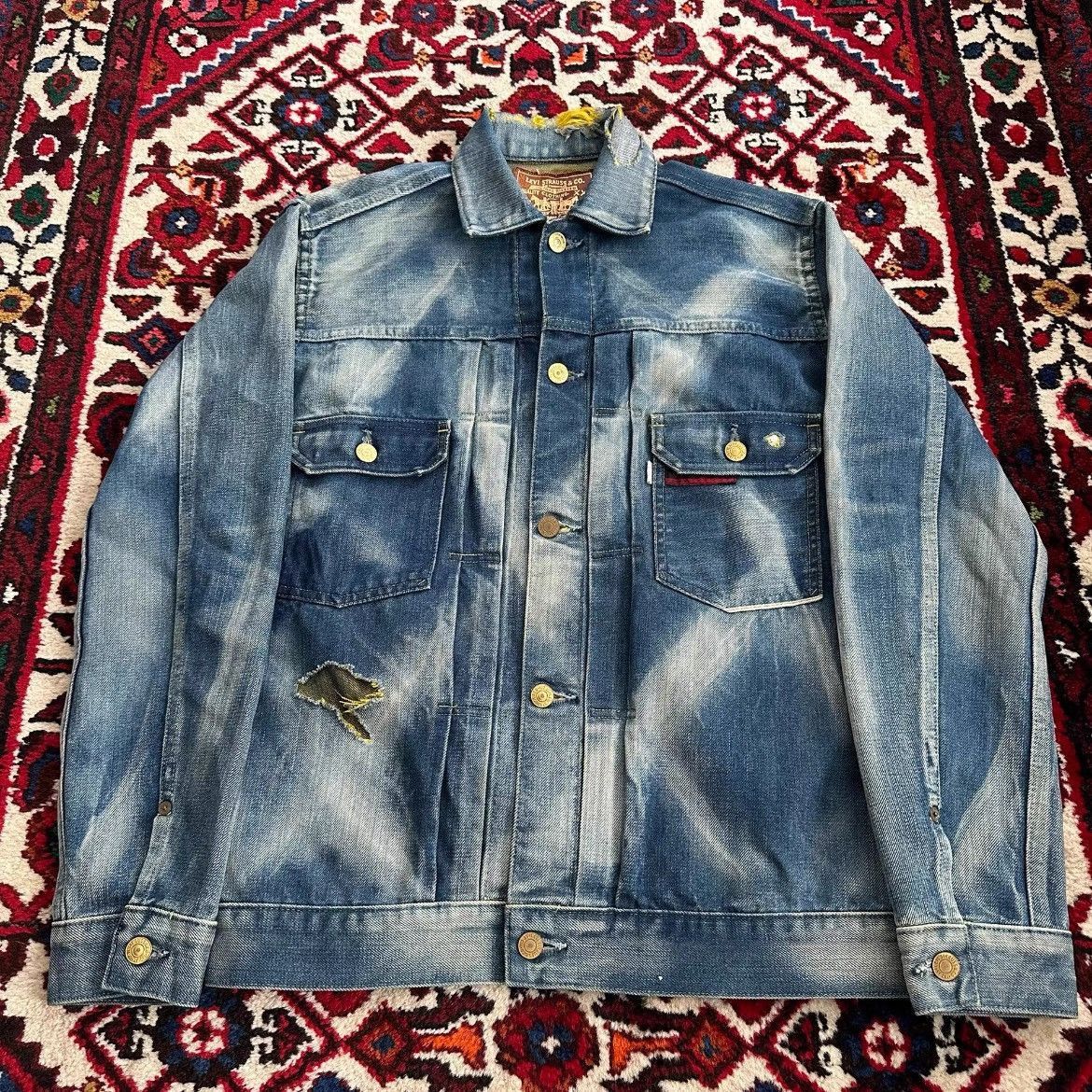 Levi's Clot x Levi’s 507 Golden Stitches Distressed Denim Jacket-2 Size US L / EU 52-54 / 3 - 2 Thumbnail