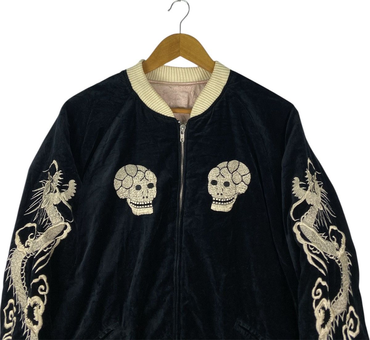 Japanese Brand Grail🔥Vintage Sukajan Rayon Reversible Bomber Jacket Size US L / EU 52-54 / 3 - 2 Thumbnail