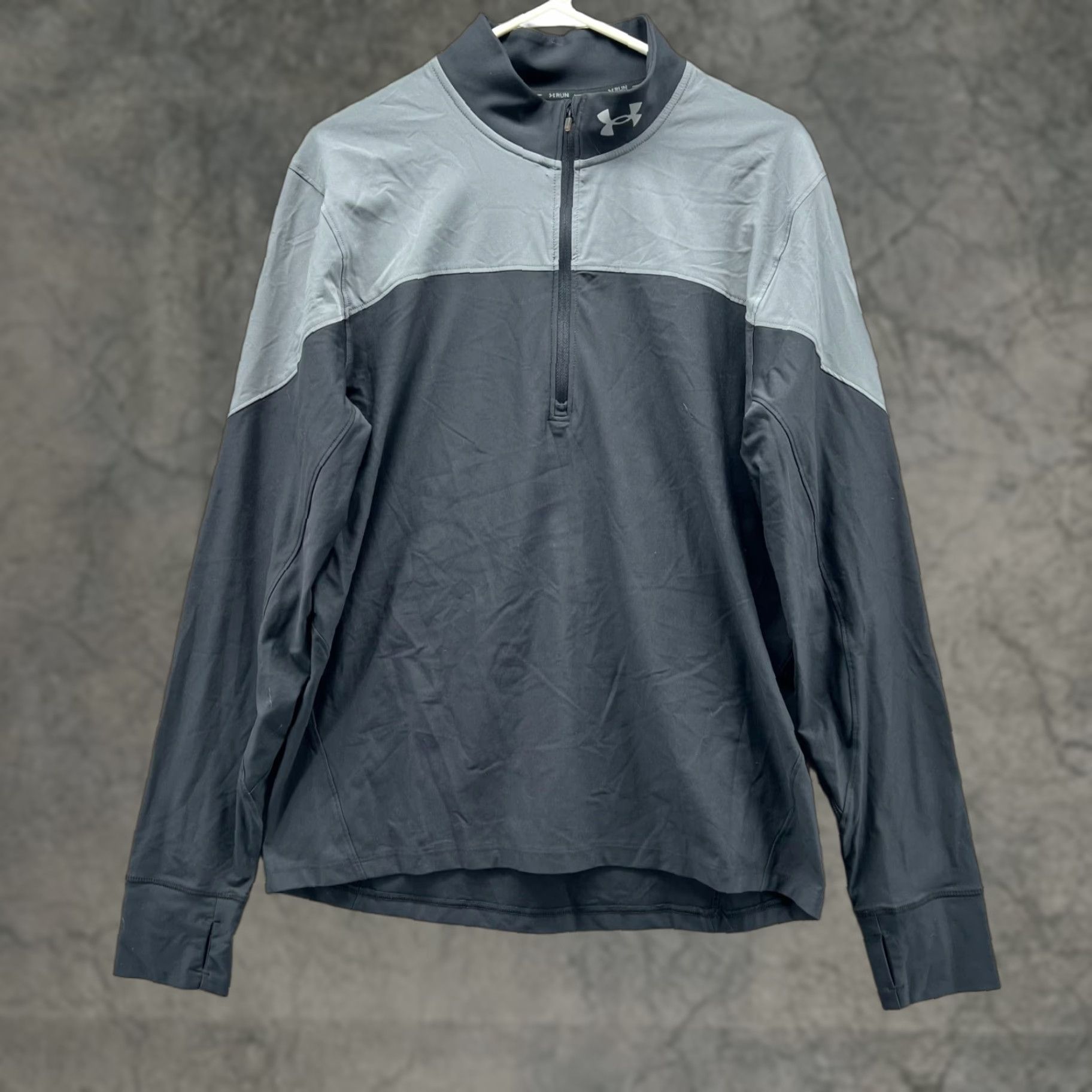Under Armour Under Armour Sweatshirt Women Large Grey Black Athletic Half Zip Fitted Running Size L / US 10 / IT 46 - 1 Thumbnail