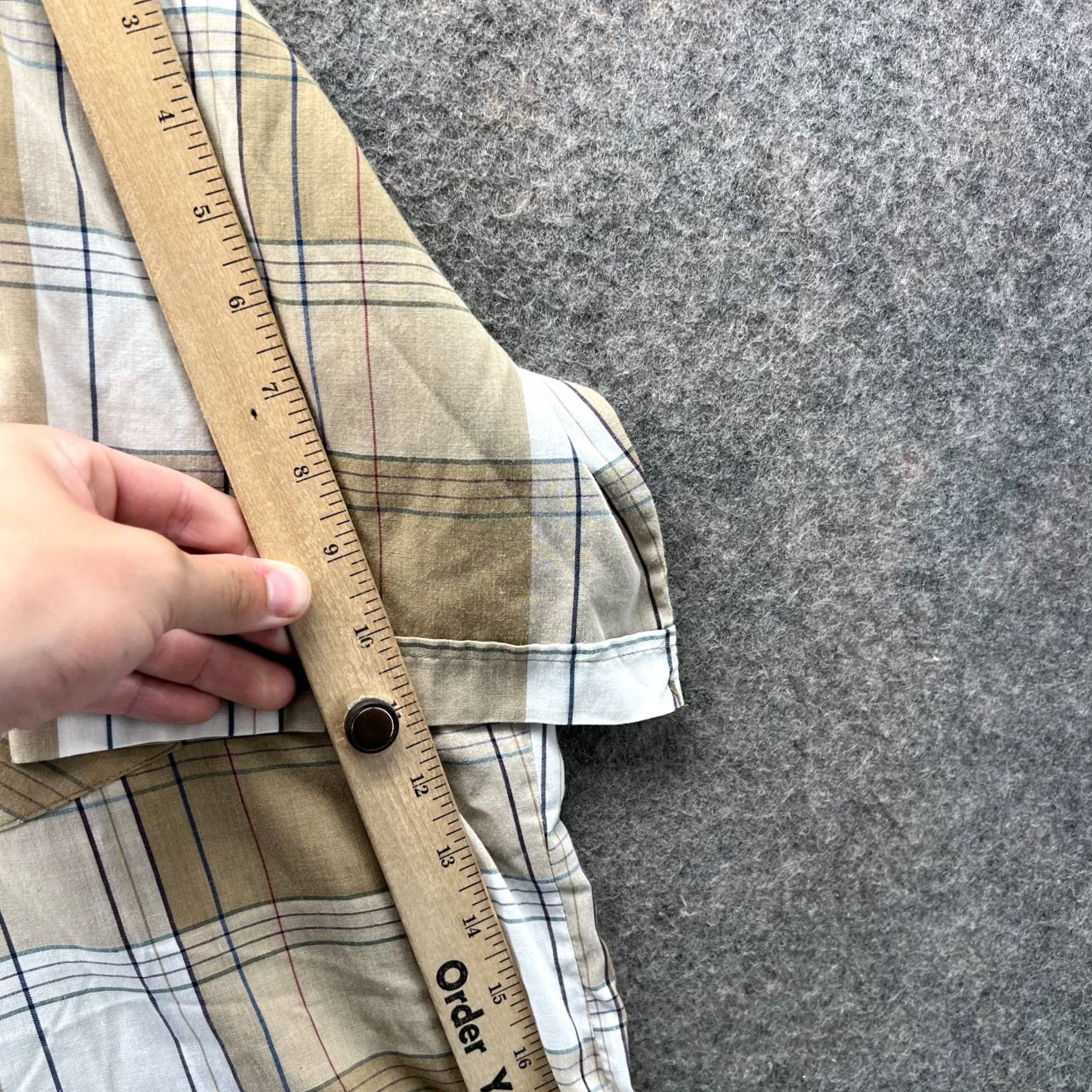 Vintage Ely Cattleman Shirt Men Large Tan Western Pearl Snap Short Sleeve Plaid Cowboy Size US L / EU 52-54 / 3 - 4 Thumbnail