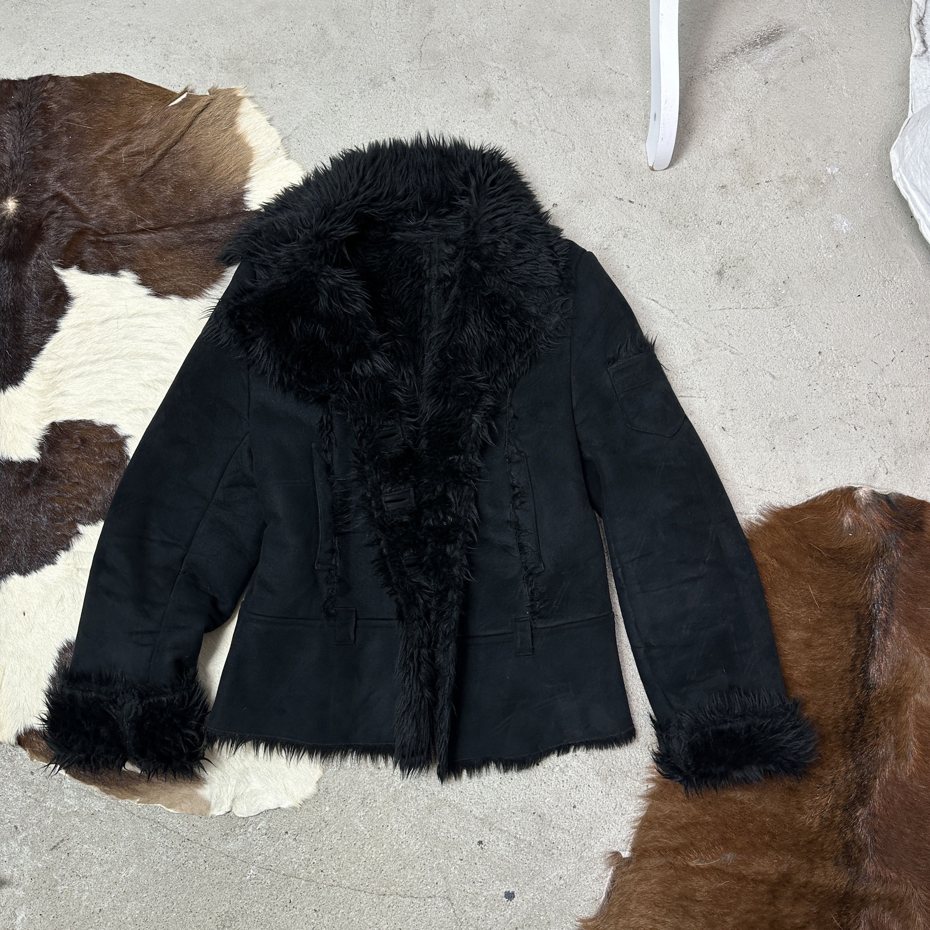Samsoe Samsoe Vintage Buttoned Faux Fur Penny Lane Jacket 00s Size S / US 4 / IT 40 - 2 Thumbnail