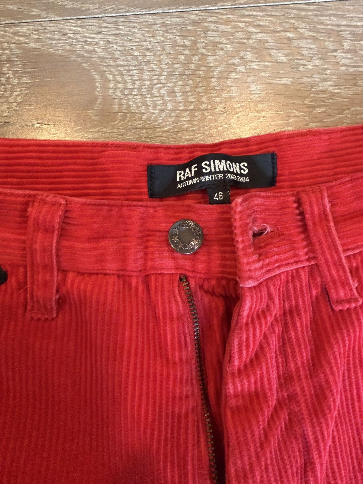 Raf Simons Raf Simons 03 Closer Flared Red Corduroy Pants Size US 30 / EU 46 - 4 Thumbnail