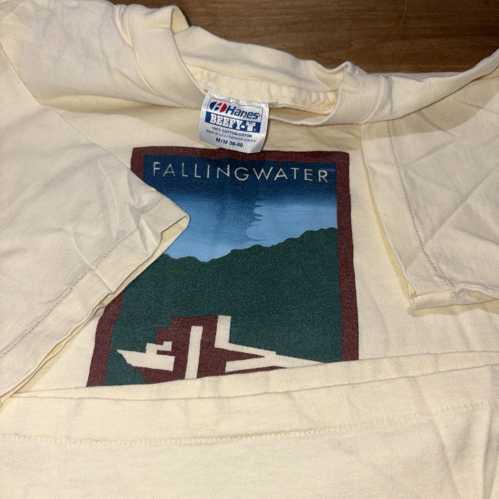 Vintage Vintage Frank Lloyd Wright Shirt Falling Water 90s Art mid Size US M / EU 48-50 / 2 - 2 Thumbnail