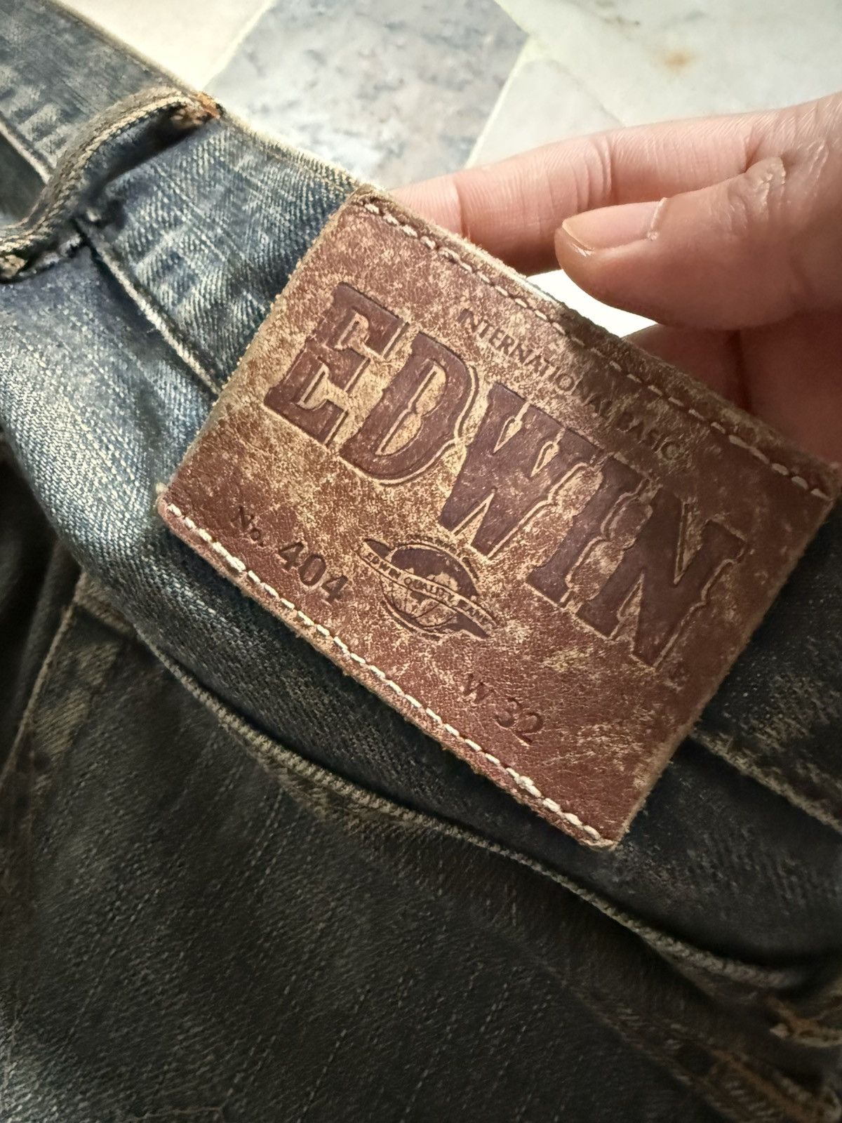 Japanese Brand Vintage 90s Edwin 404 rusty pants Size US 31 - 9 Thumbnail