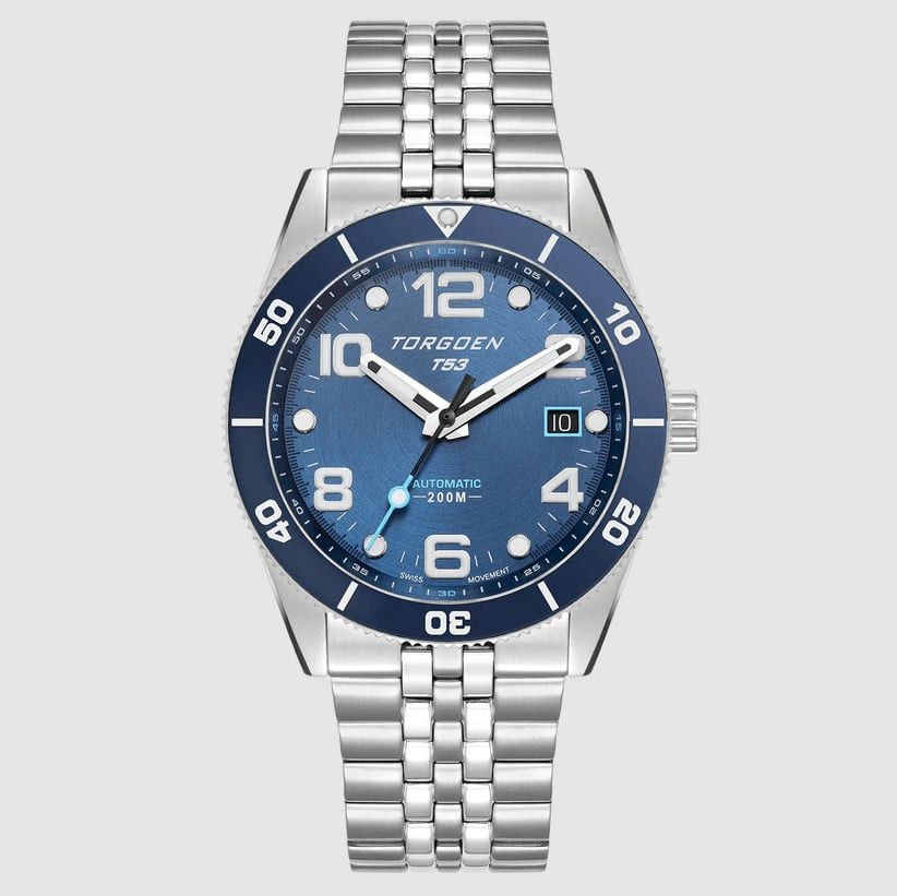 Other New Torgoen TN-1296 T53 Diver Automatic Blue 41mm Steel Str Size ONE SIZE - 1 Thumbnail