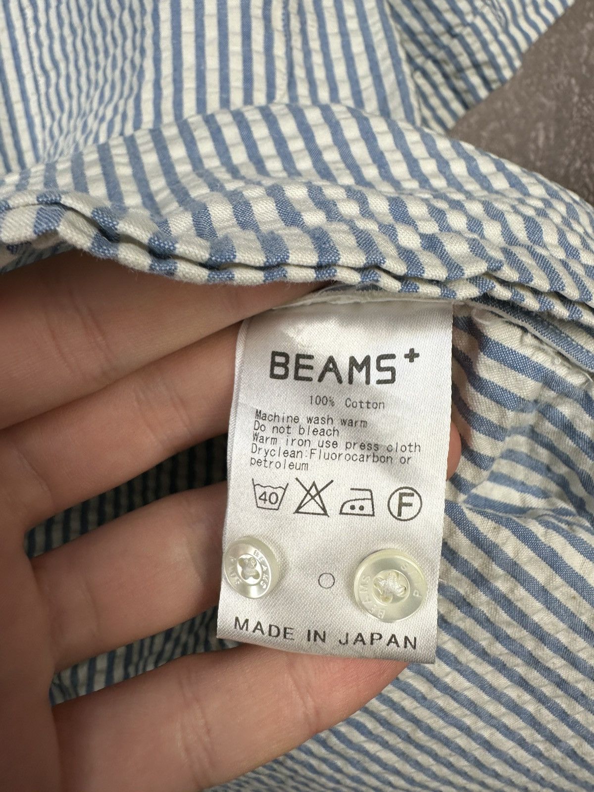 Beams Plus Beams Plus 1/4 Button Down Shirt Size US S / EU 44-46 / 1 - 6 Thumbnail