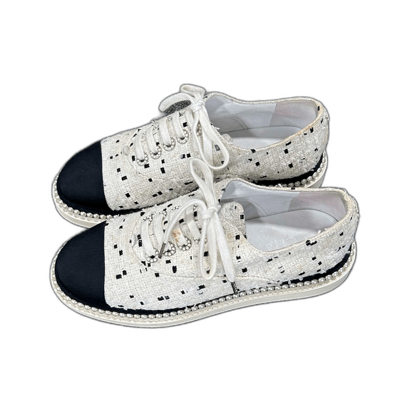 Chanel Pearl Cap Toe Sneakers -2505