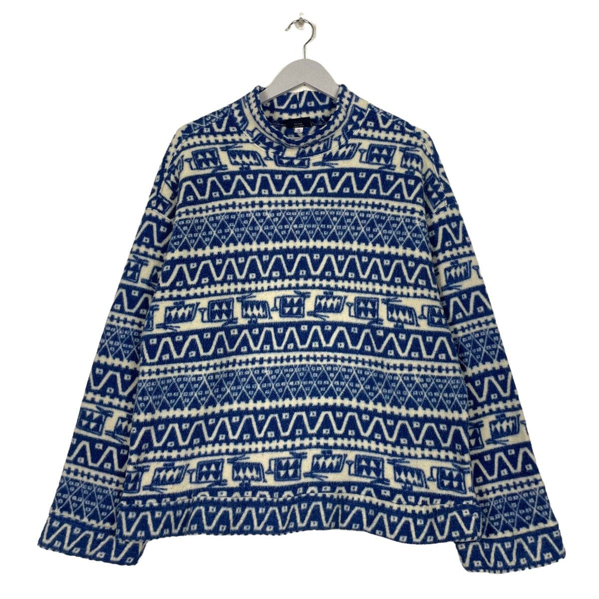 Japanese Brand × Native 💥NORDICA ITALY NATIVE ART MOTIVE FLEECE PULLOVER Size US L / EU 52-54 / 3 - 1 Thumbnail