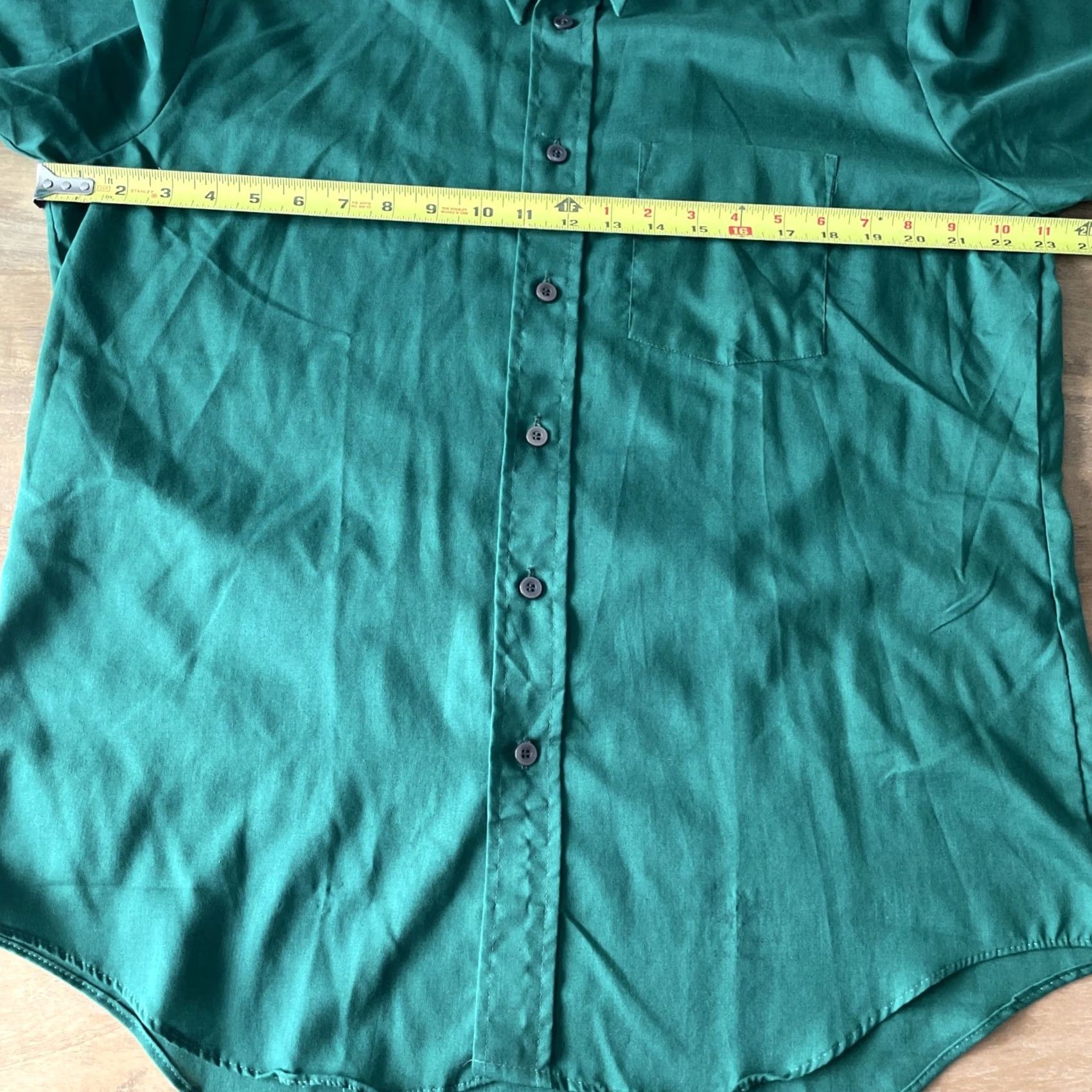 J Brand VINTAGE BVD Traditionals Rockabilly 1940s Mens Long Sleeve Button-Front Collar 16.5 35 Green 46 Chest M Size US M / EU 48-50 / 2 - 6 Thumbnail