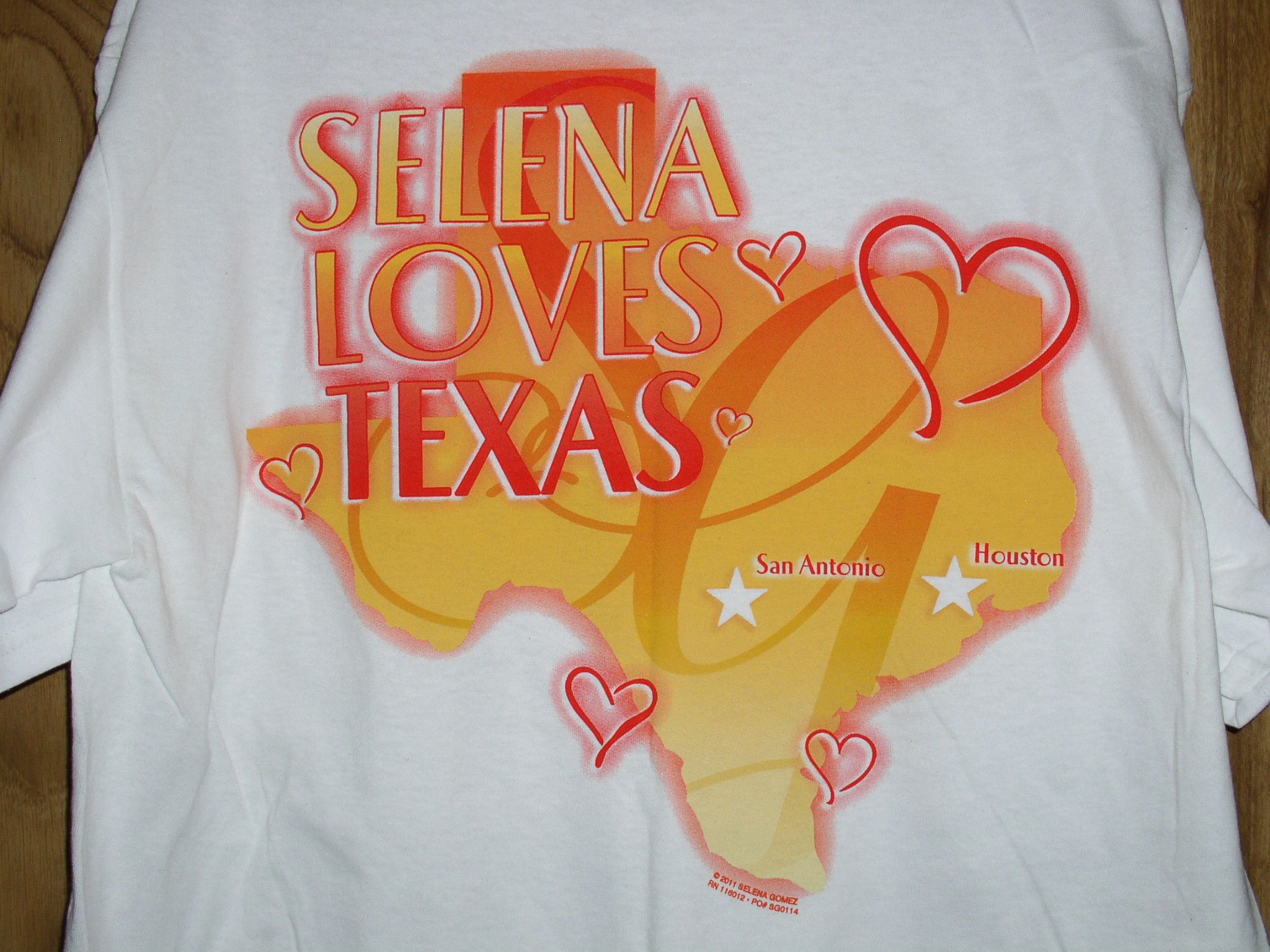 Vintage Selena Gomez Concert Shirt Selena Loves Texas 2011 2 Shows Size US L / EU 52-54 / 3 - 4 Thumbnail
