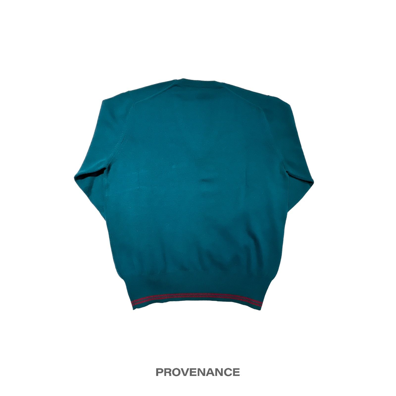 Gucci 🔴 Gucci GG Logo Golf V Neck Sweater - Forest Green Size US XS / EU 42 / 0 - 2 Thumbnail