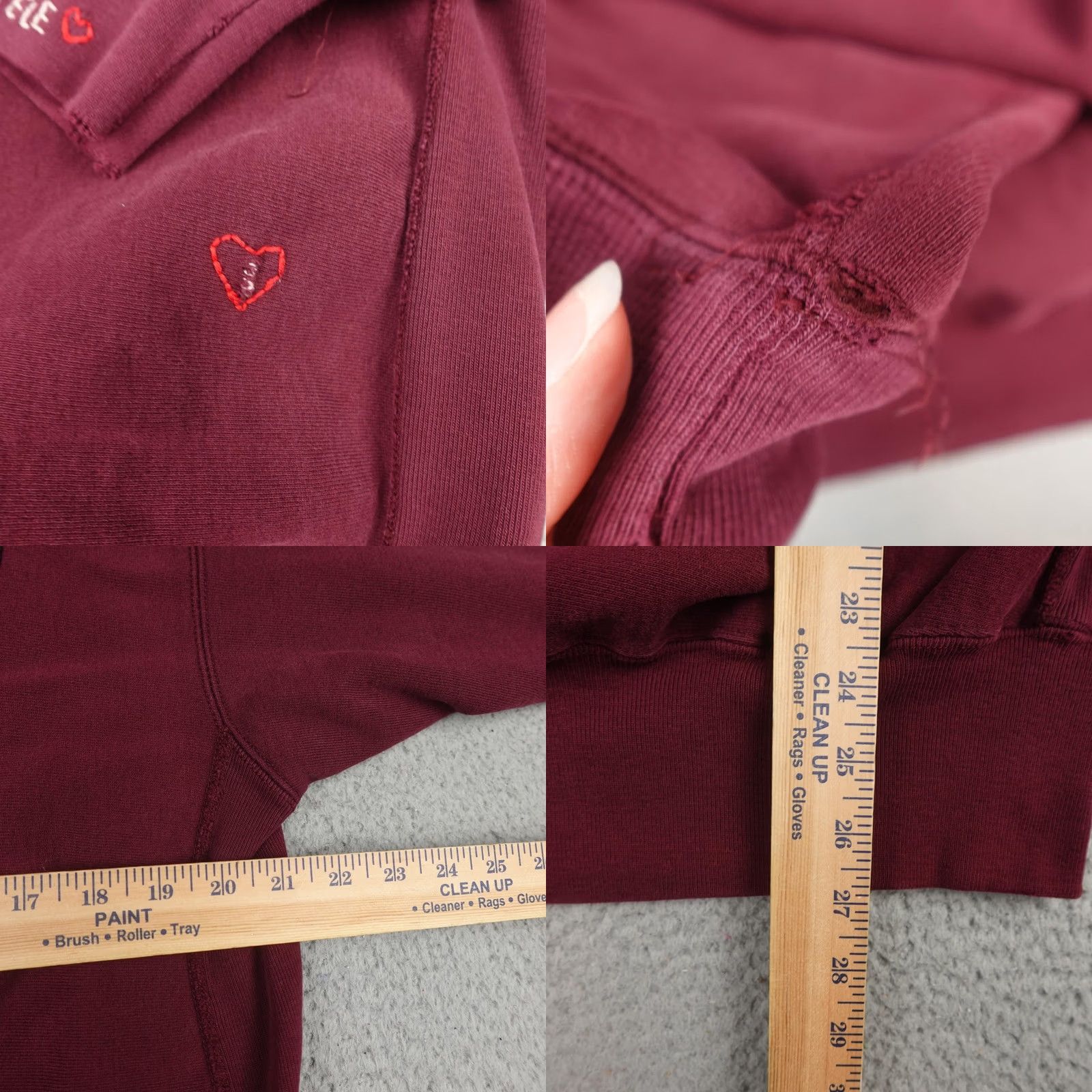Champion VINTAGE Champion Reverse Weave Sweatshirt Mens XL Red Embroidered Heart Upcycle Size US XL / EU 56 / 4 - 10 Thumbnail