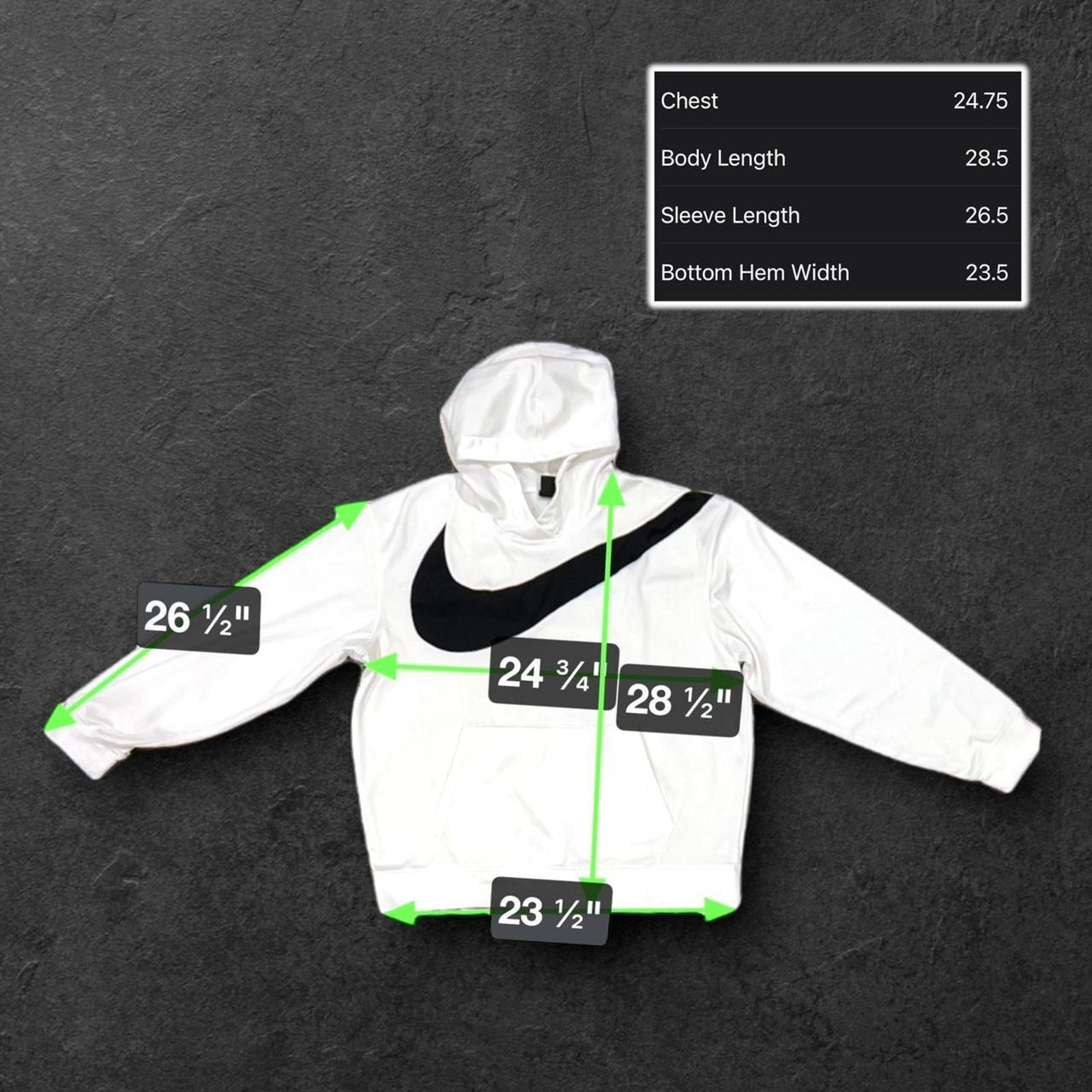 Nike Nike Big Swoosh Logo White Sportswear Fleece Hoodie Size US XL / EU 56 / 4 - 5 Thumbnail