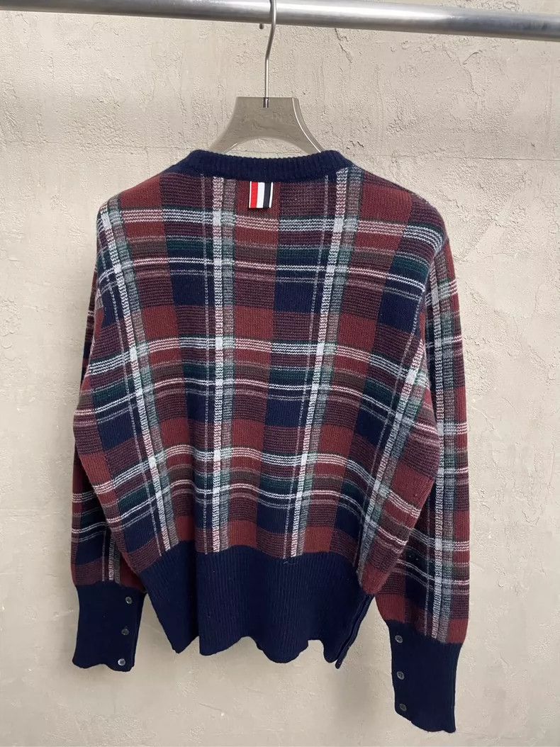Thom Browne Thom browne Red-brown Tibetan blue plaid four-stripe pure w Size US M / EU 48-50 / 2 - 4 Thumbnail