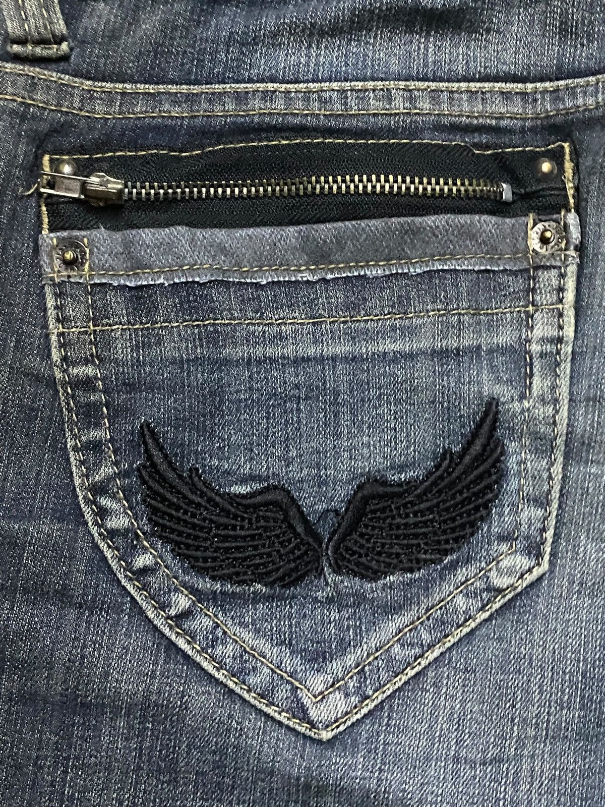 Japanese Brand Vintage Japanese Brand Theoria Embroidery Skinny Fit Jeans Size US 30 / EU 46 - 9 Thumbnail